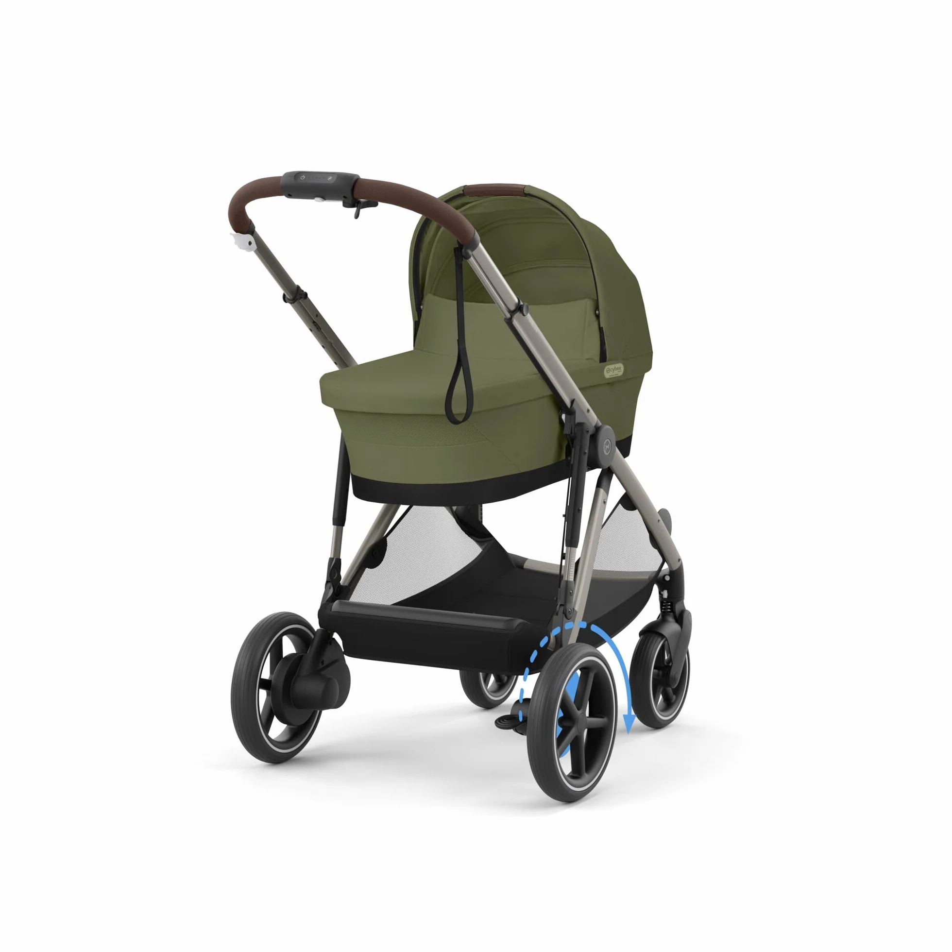 CYBEX Poussette Gold e-GAZELLE S tout-en-1 propulsion électrique 22 kg vert mousse