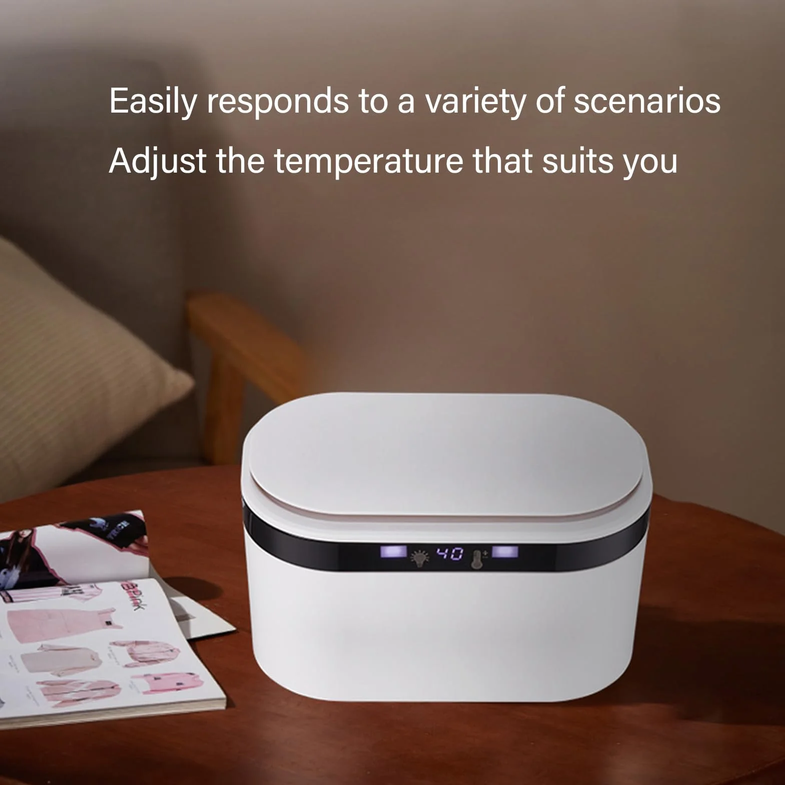 Thermostatic Wipes Warmer, Portable USB Wet Wipes Heater, Compact Dispenser for Camping Home Car Travel