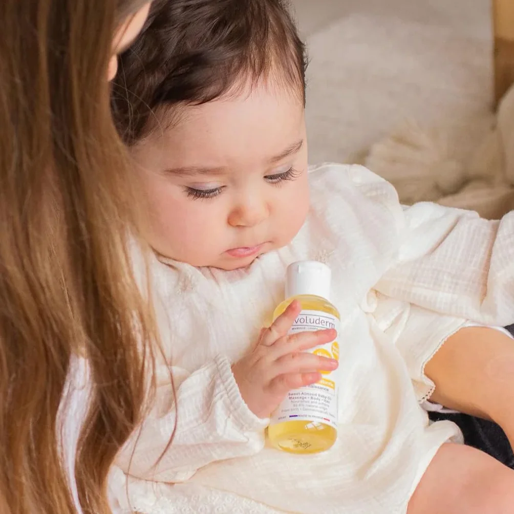 EVOLUDERM Huile d'Amande Douce Bébé 100 ml Lot de 3 99,6% d'Origine Naturelle Végan Fabrication Française