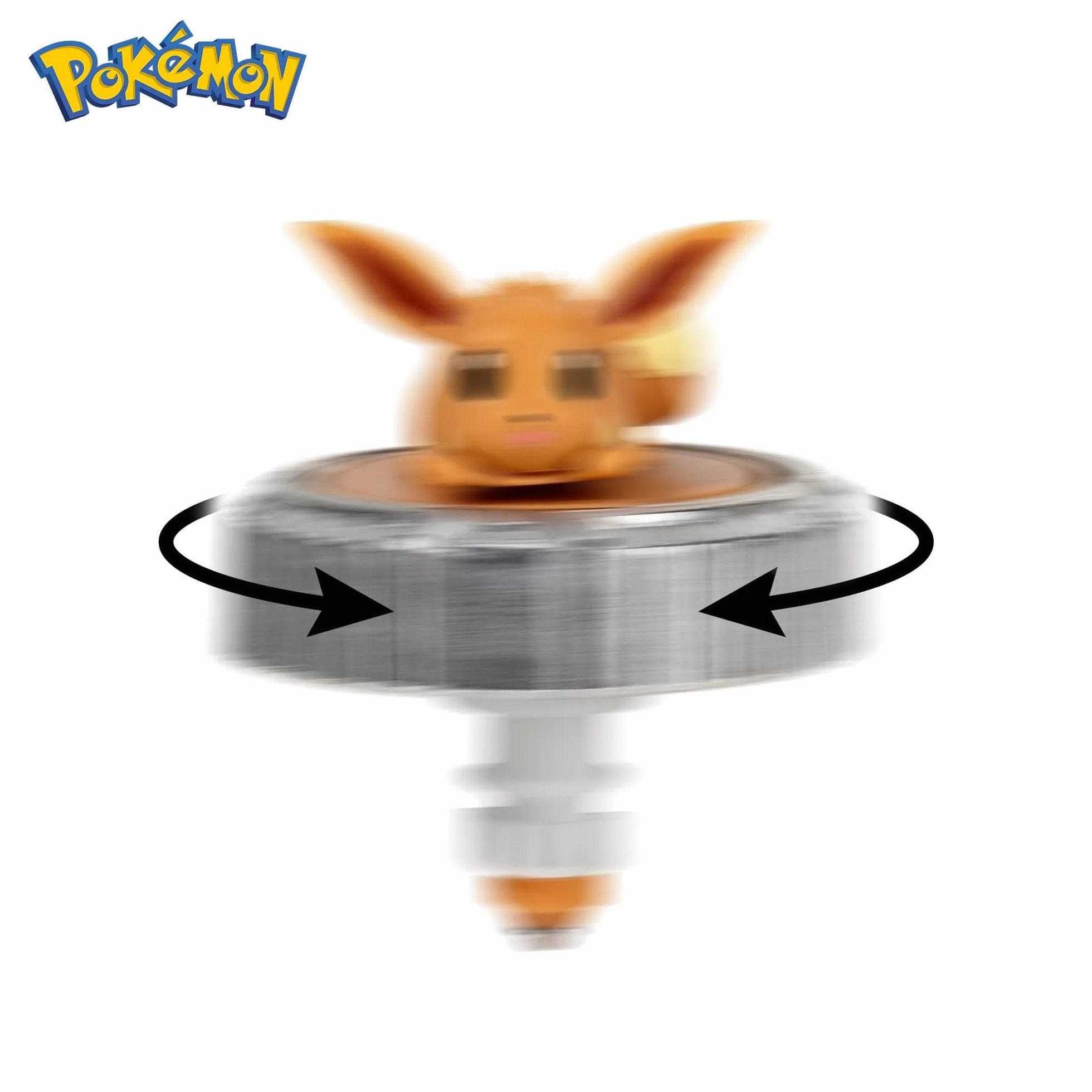 Pokémon Pack de toupies de Combat Évoli Toupie de Combat avec Lanceur de toupie Poké Ball