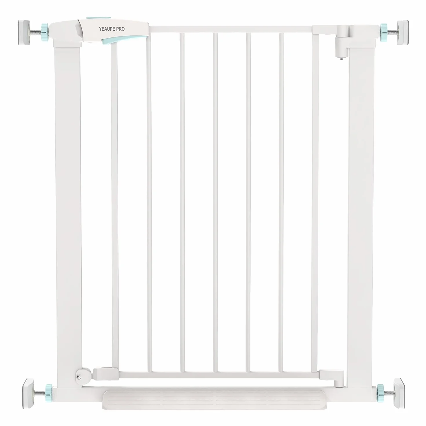 YEAUPE PRO Barrière de Sécurité Enfant 74-78 cm, Barrière Escaliers Portes Pression, Double Verrouillage, Blanc