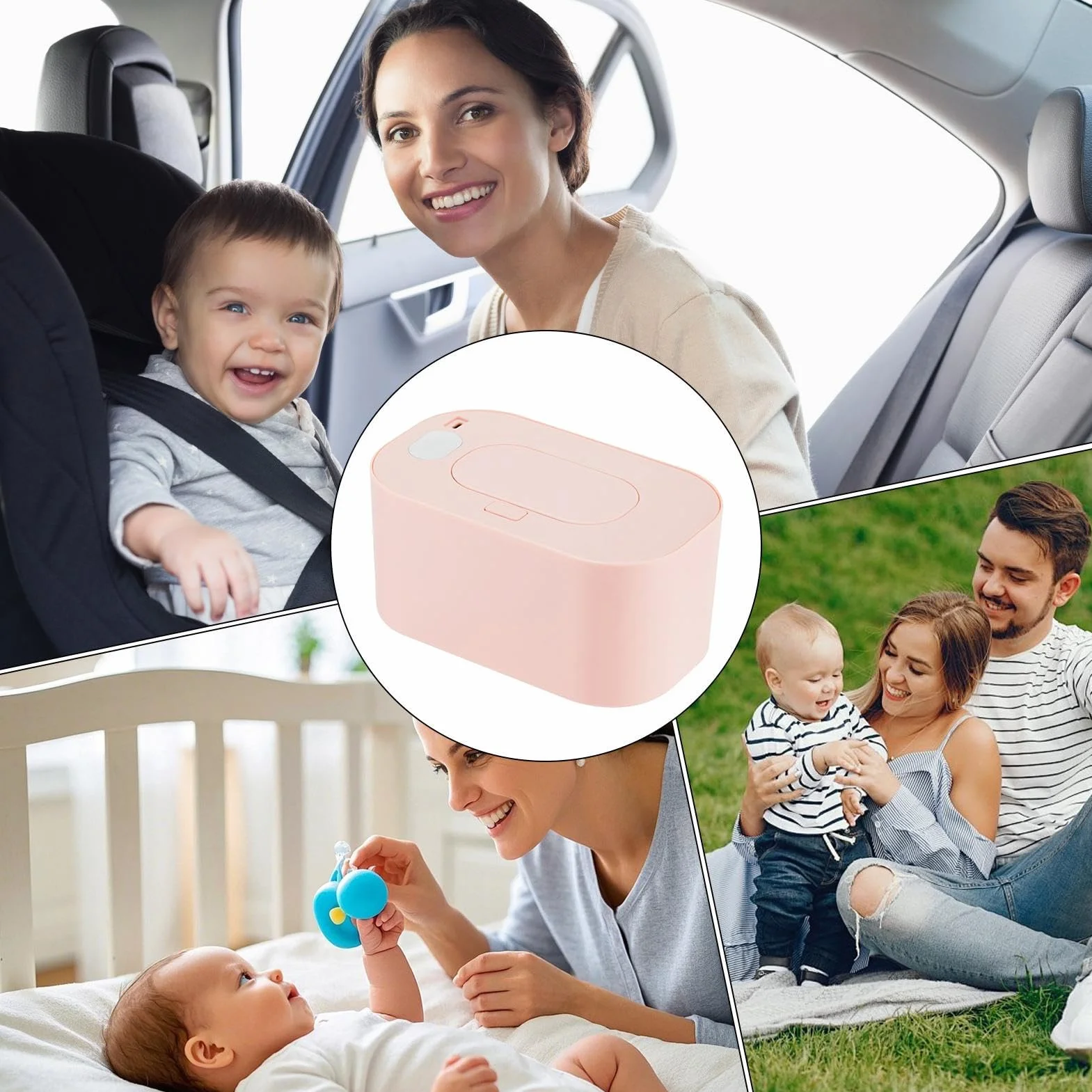 Chauffe-lingettes pour bébé 270 g portable chaleur douce tissus humides soins