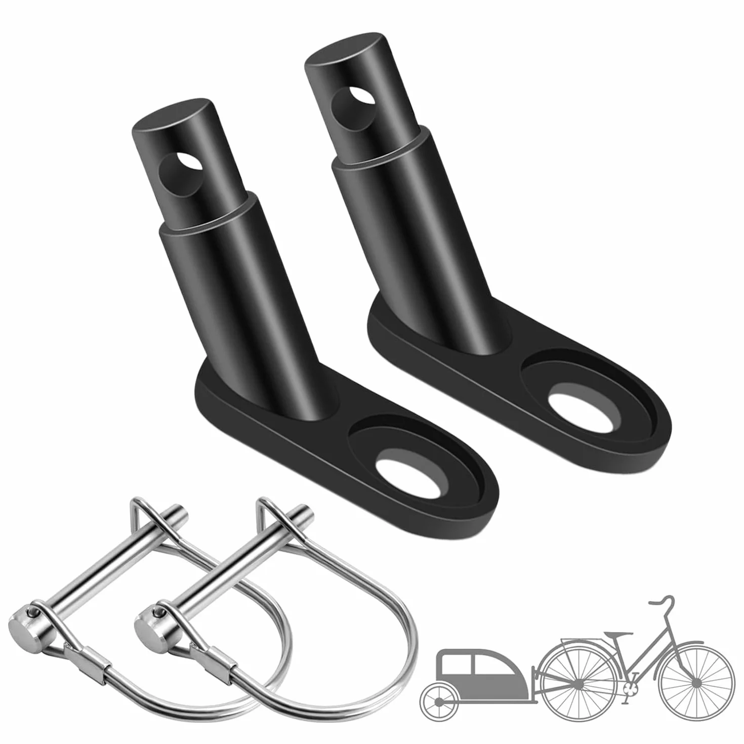 Connecteur de remorque de vélo 2 pièces, pour attelage de remorque enfant et chien