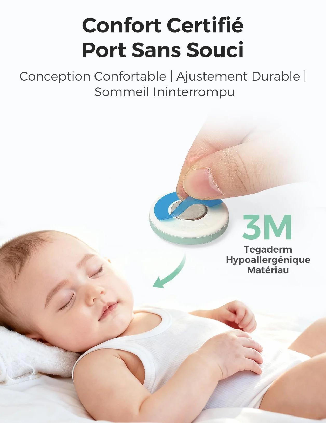 Momcozy Thermomètre Numérique Portable pour Bébé, Qualité Médicale, Bluetooth, Vert
