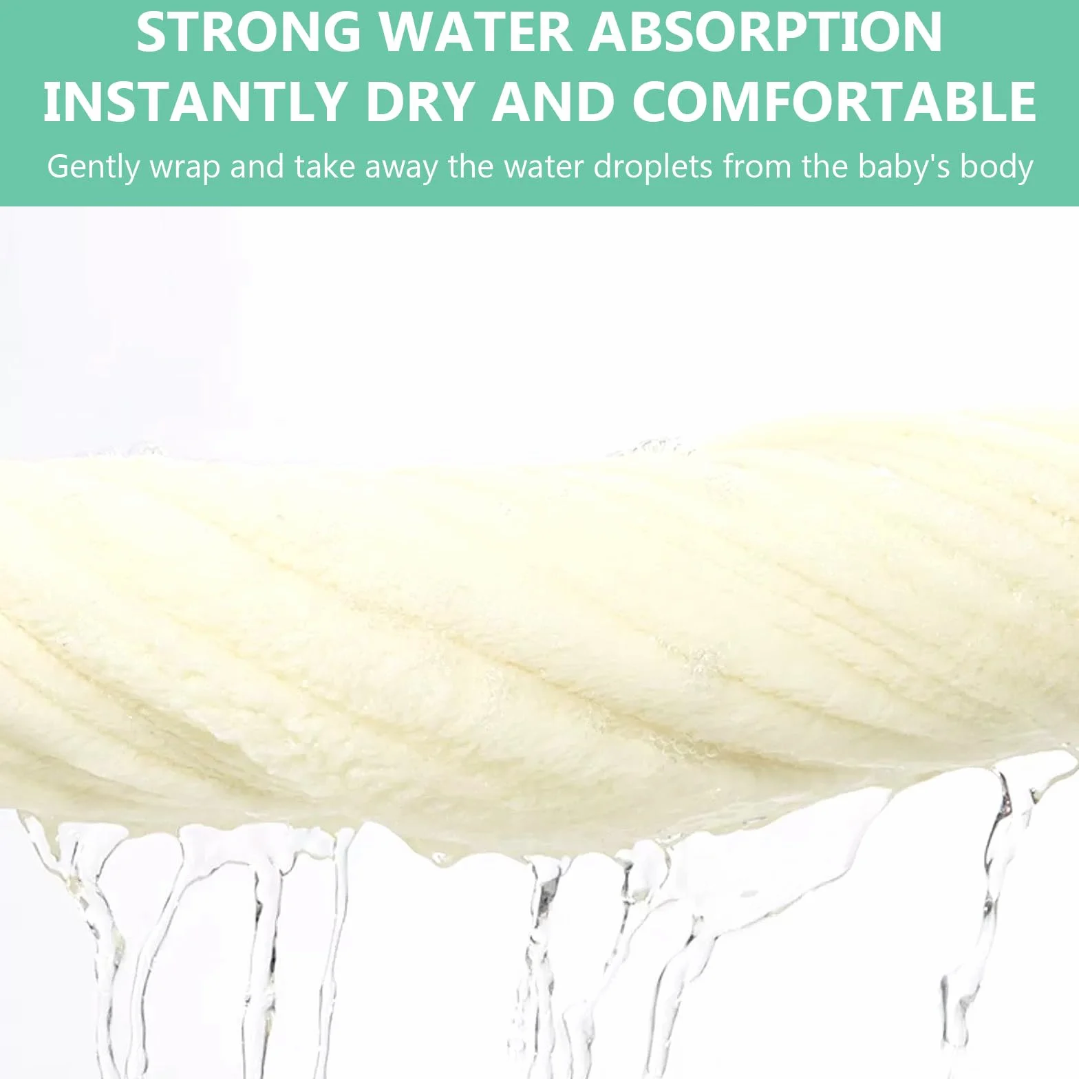 Cape de Bain Bébé 3 Pièces Sortie de Bain Serviette 80x80 cm Coton Poncho Doux Absorption Forte Fille Garçon