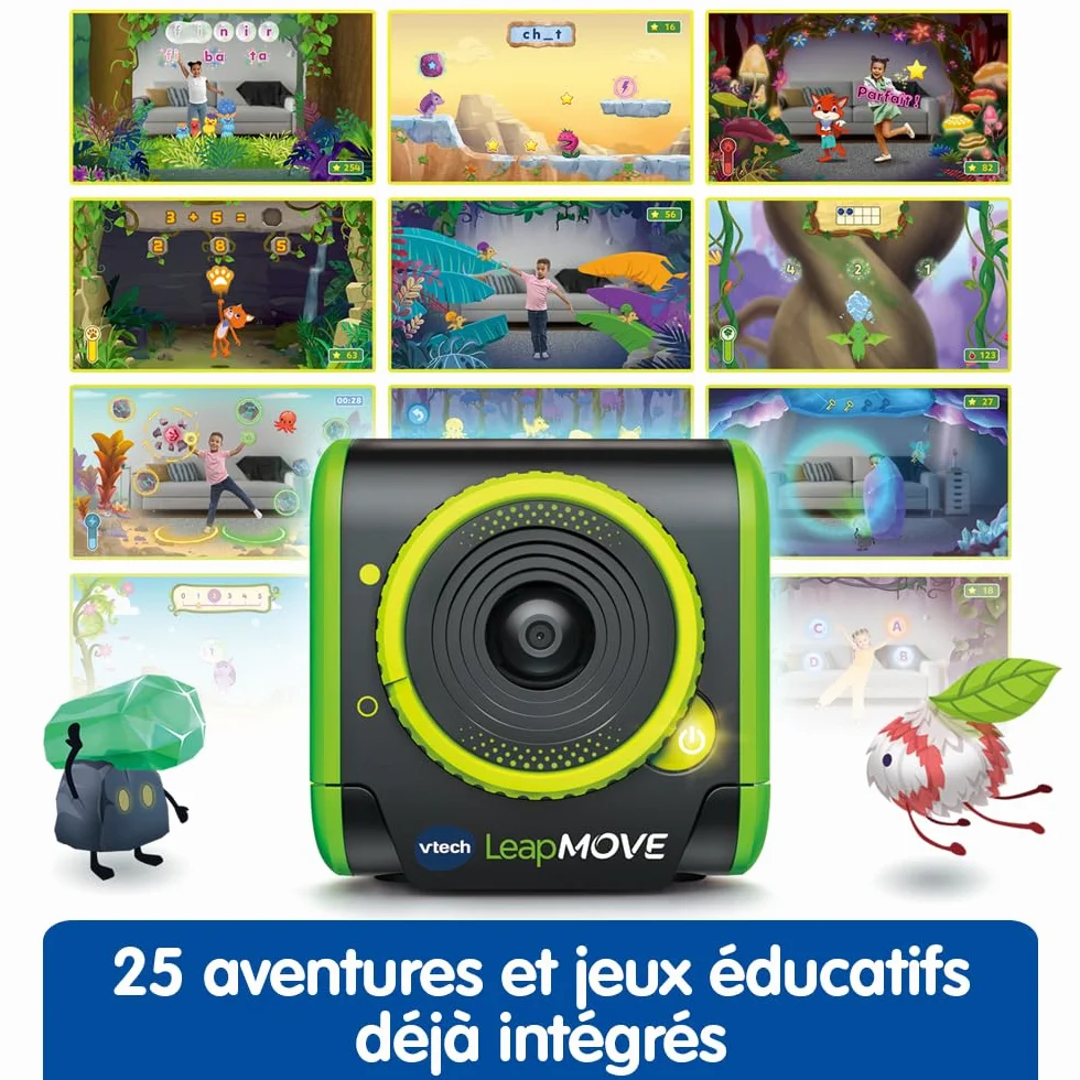 VTech LeapMOVE Console TV Éducative avec 25 Aventures et Jeux Éducatifs, Plug & Play USB-C/HDMI, Cadeau Enfant Dès 4 Ans