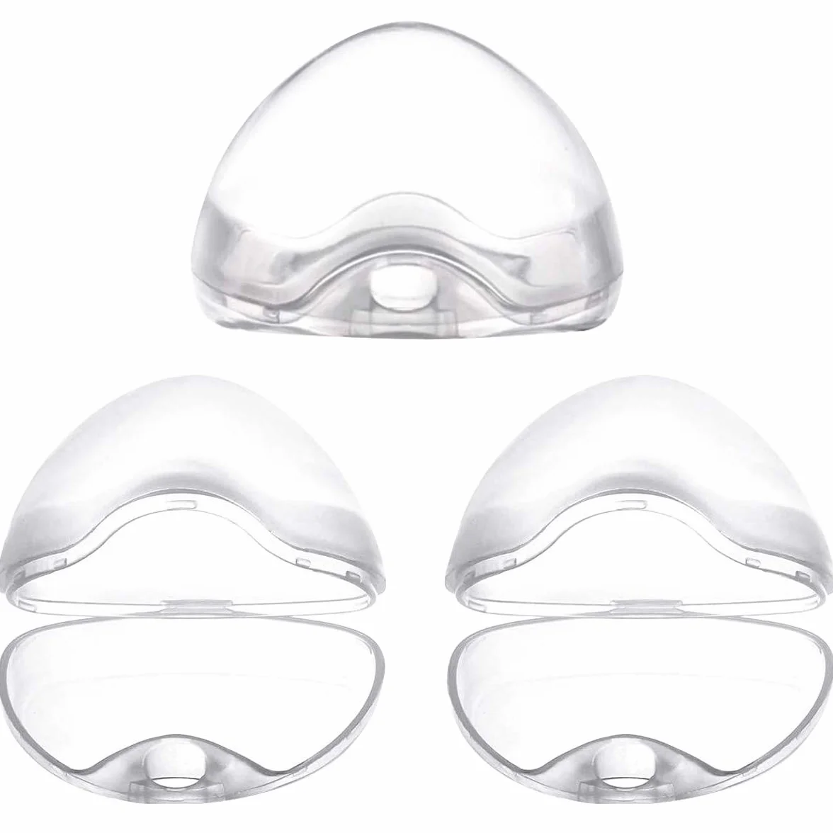 Boîte à Tétine Bébé Sans BPA, Transparent Portable Boîte de Rangement pour Sucettes, Lot de 3