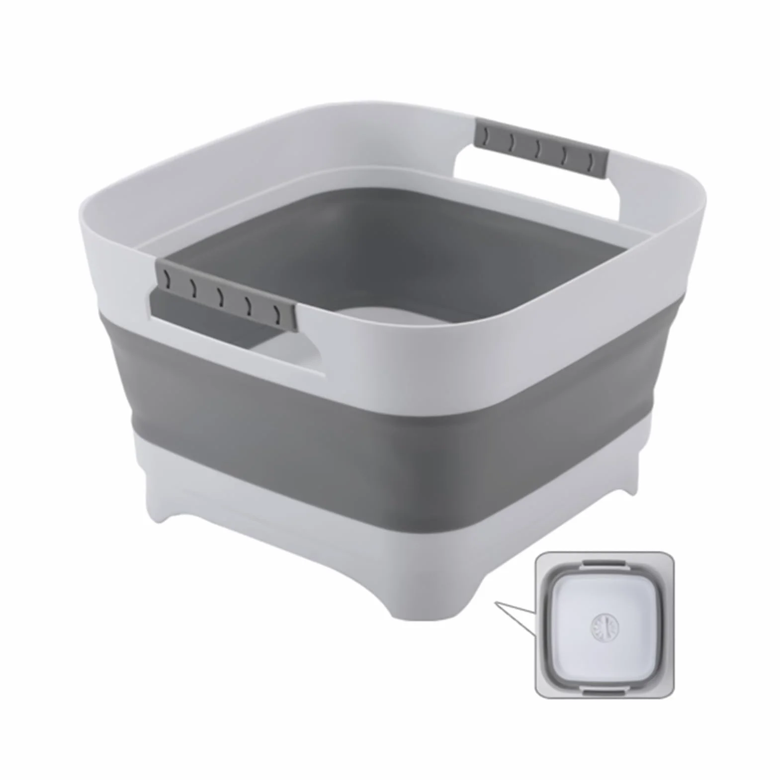 Bassine Pliable avec Poignée Ergonomique pour Camping, Vaisselle, Cuisine