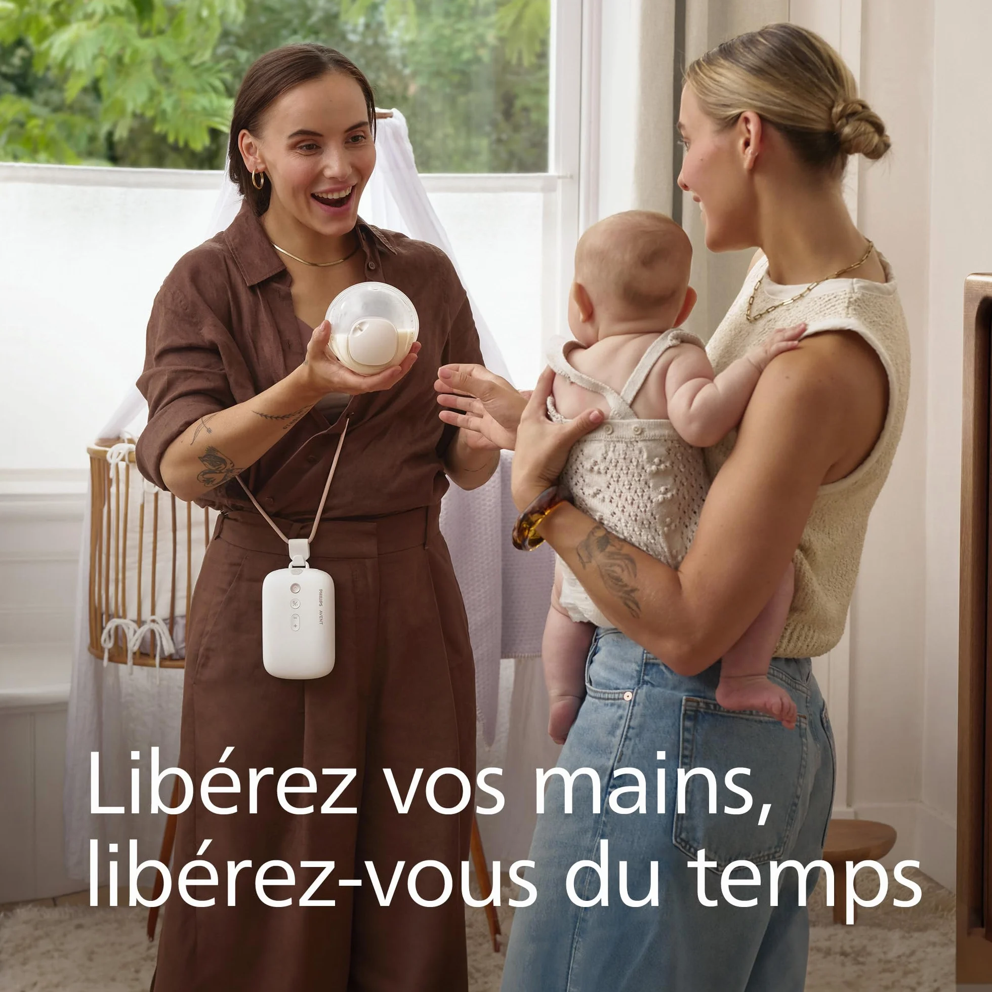 Philips Avent Tire-lait électrique double mains libres SCF547/11 85 aspirations/min