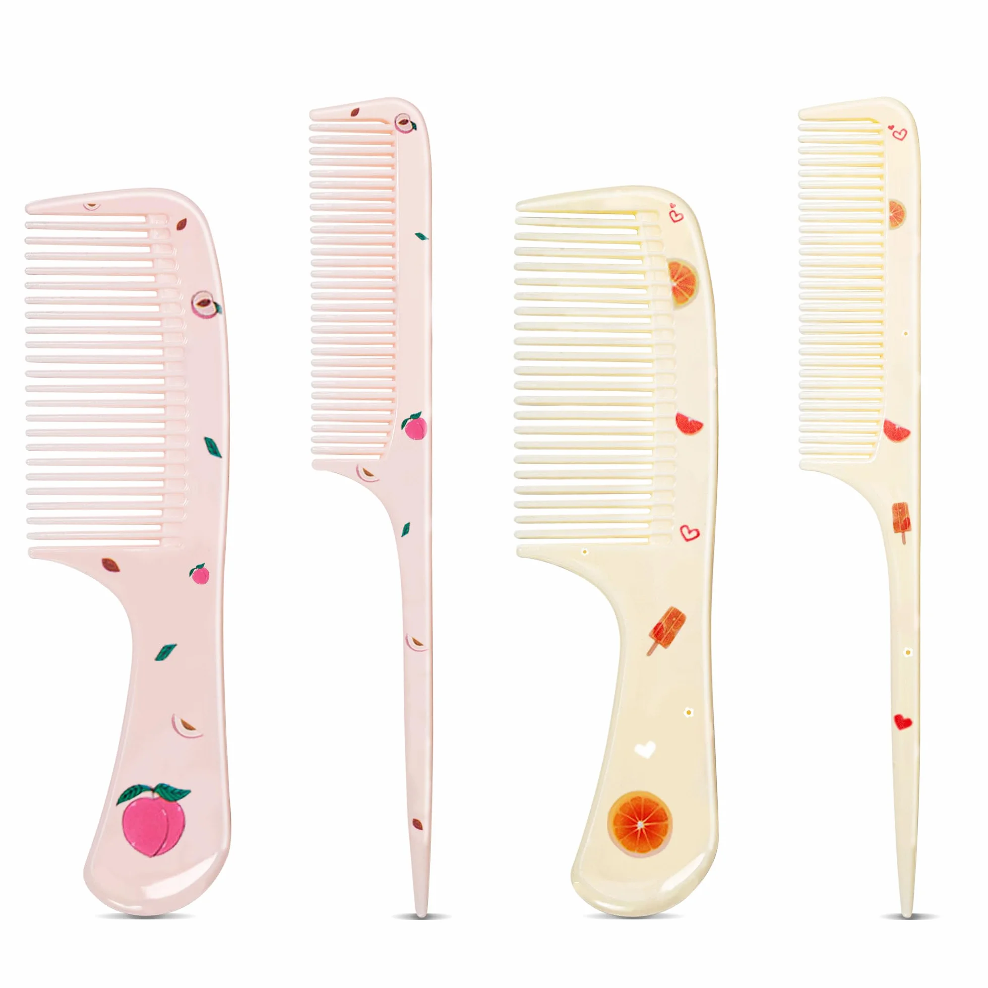 Ensemble de Brosse à Cheveux 4 Pièces, Brosse Démêlante et Peignes pour Filles Garçons Coiffure Cheveux Secs et Mouillés