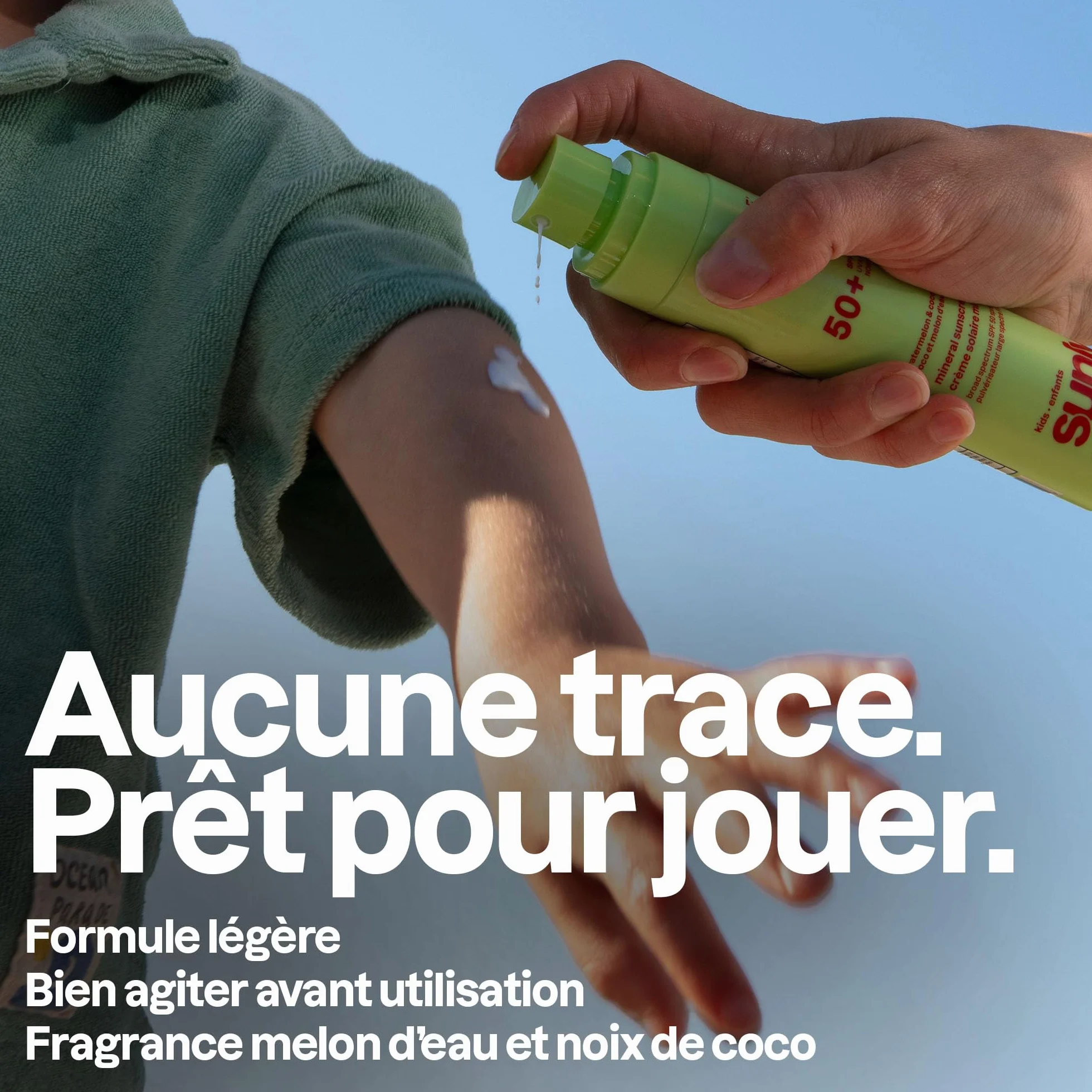 ATTITUDE Crème Solaire Enfants SPF 50 Large Spectre Oxyde de Zinc Non Nano Résistant à l'Eau Visage Corps 80 g