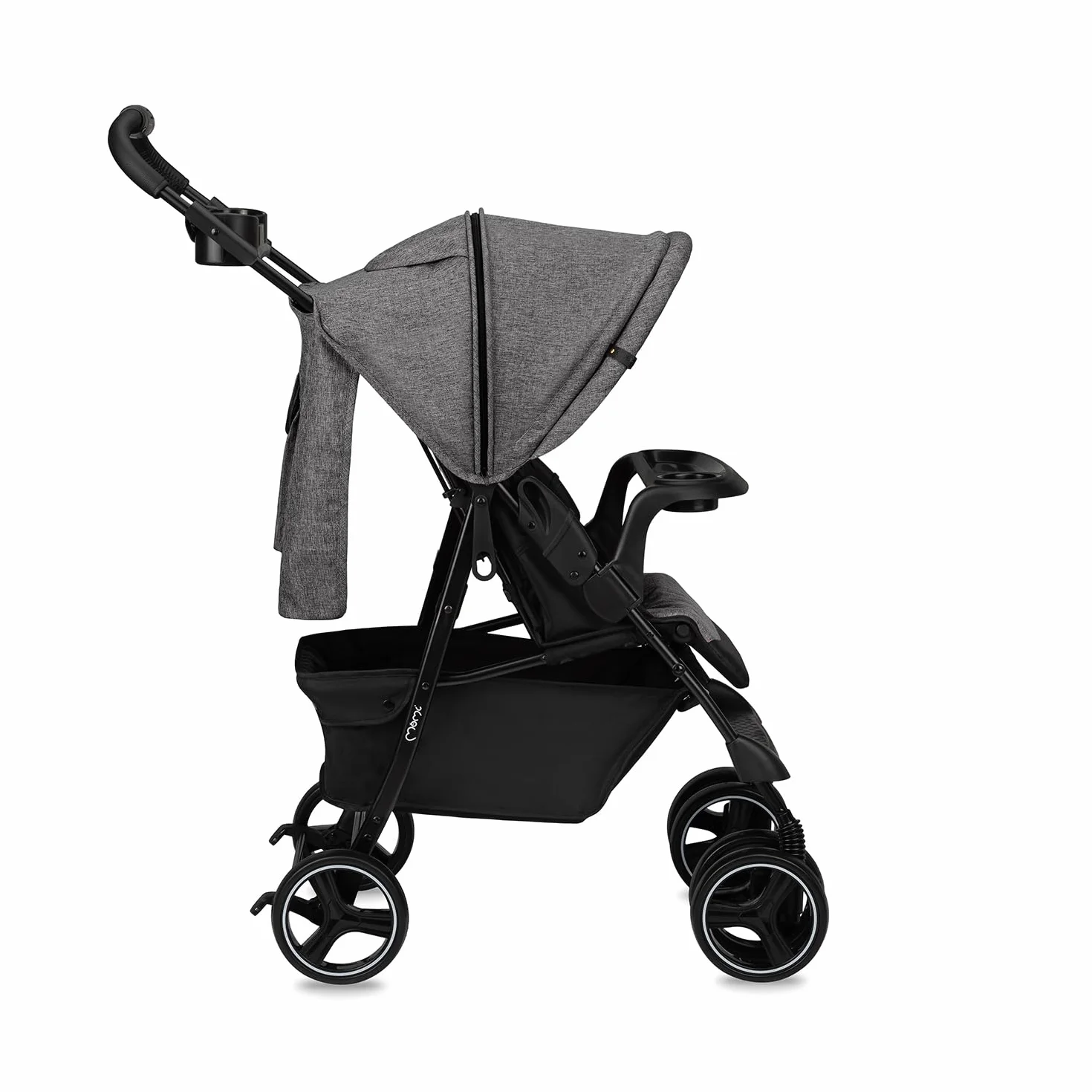 Poussette MoMi ISLA 6 mois 15 kg harnais 5 points panier couvre-pieds porte-gobelet plateau goûter sac couches