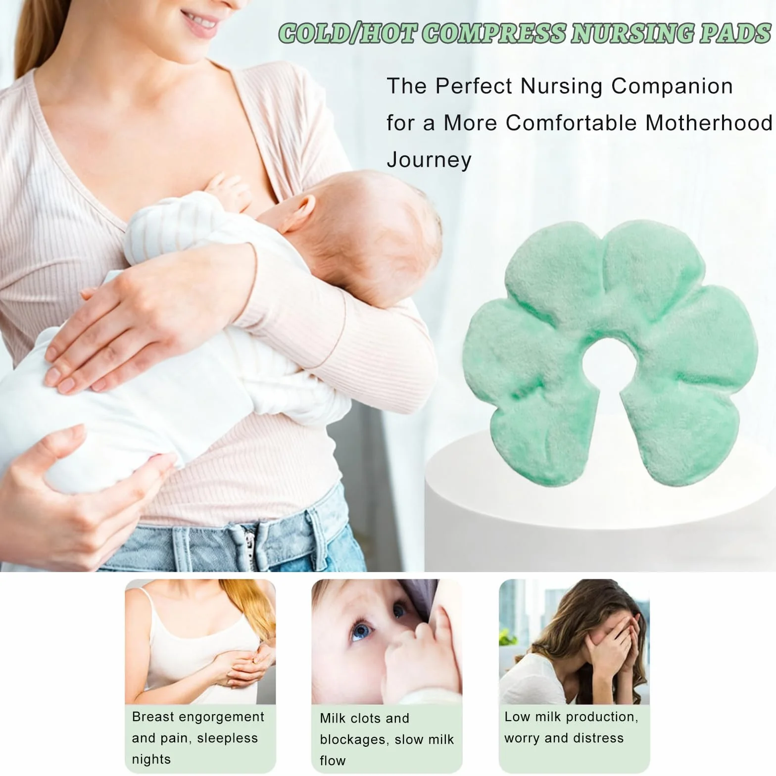 Coussinet Gel Allaitement 3 En 1 Rafraîchissant Postpartum Mamelons Soulagement Douleurs