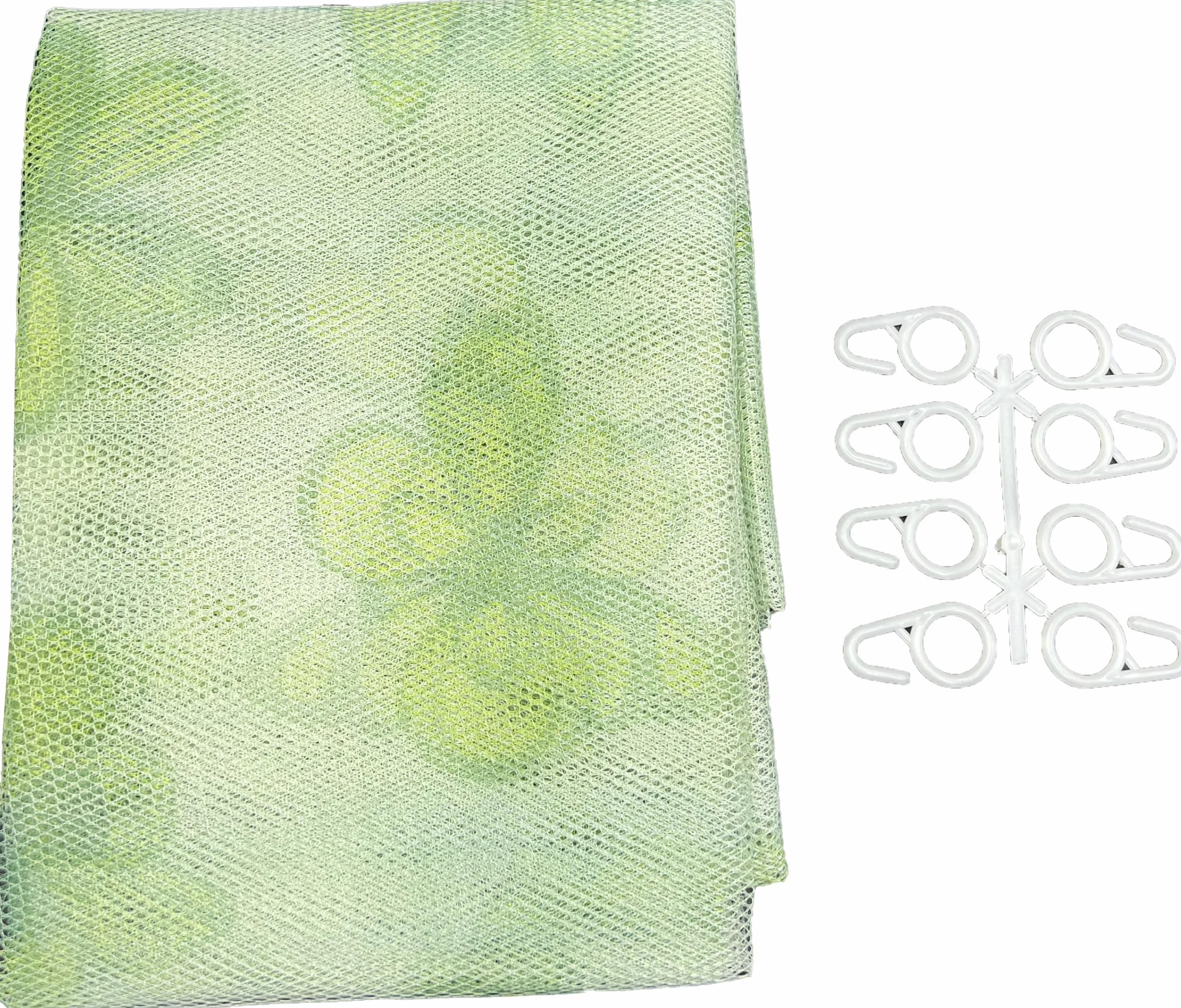Rideau moustiquaire en maille anti-insectes 150 x 250 cm vert avec anneaux
