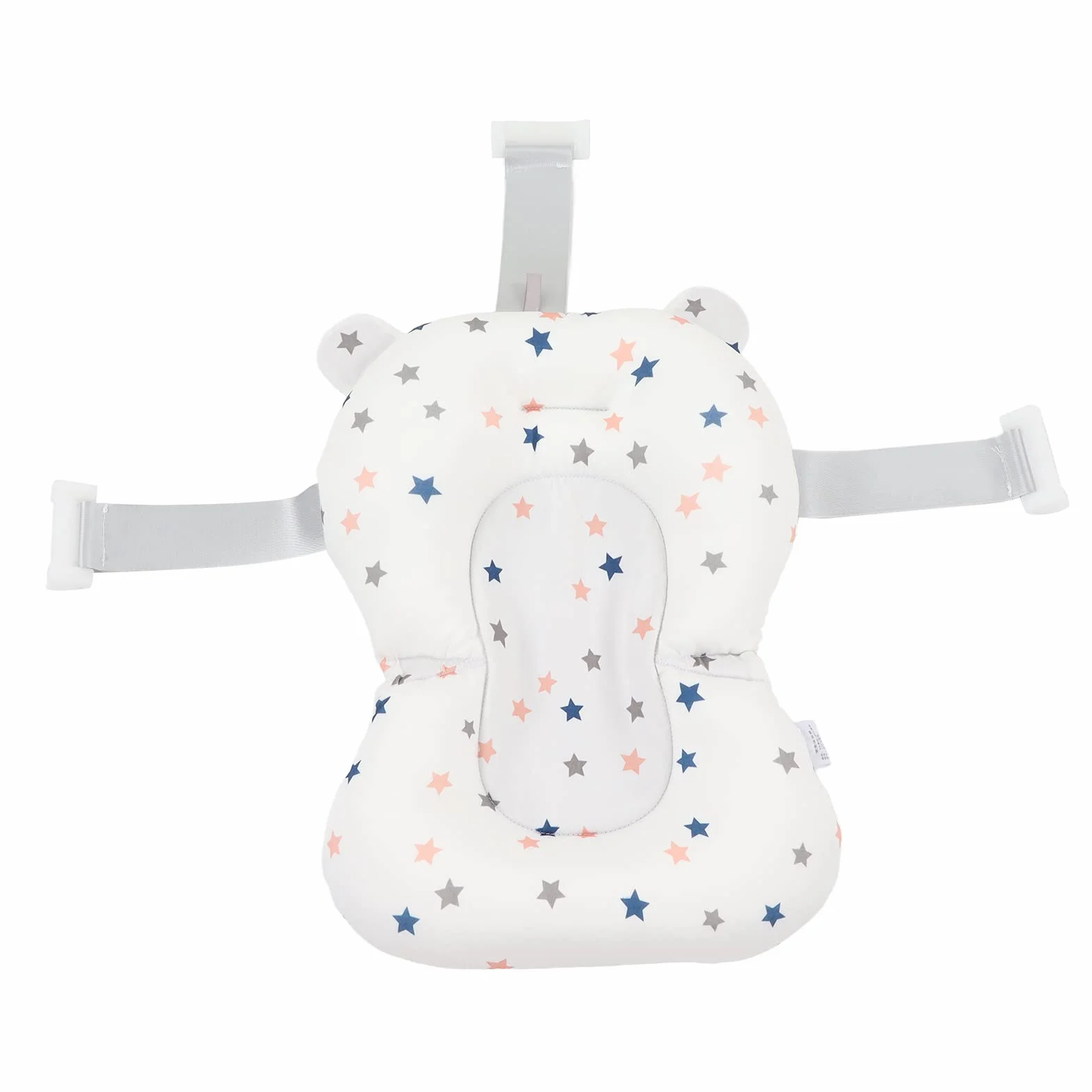 Yinhing Coussin de Siège de Bain pour bébé avec 3 Ceintures de sécurité et Tissu à 3 Couches pour Baignoire (Etoiles)