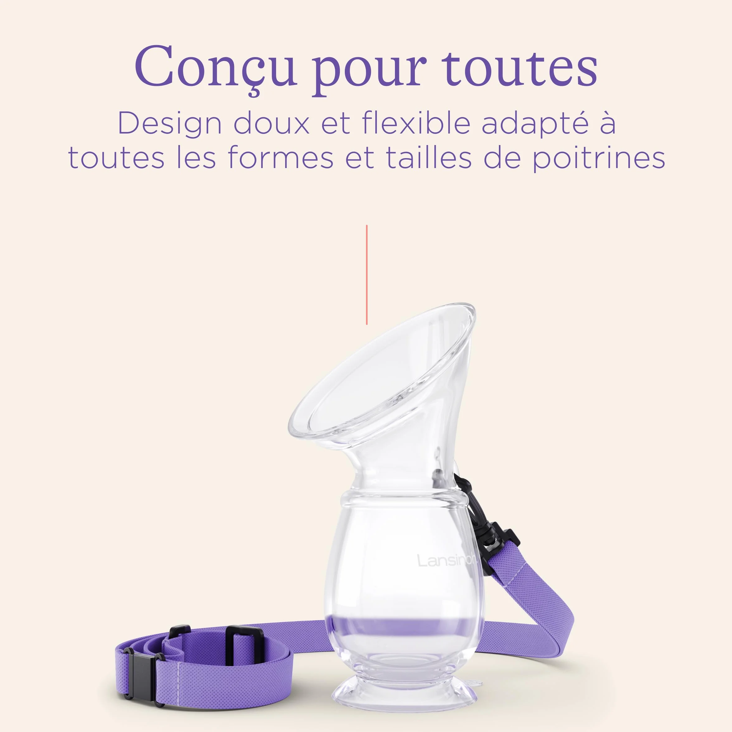 Lansinoh Tire-lait Manuel en Silicone Sans BPA – Léger, Portable, Collecteur de Lait Maternel