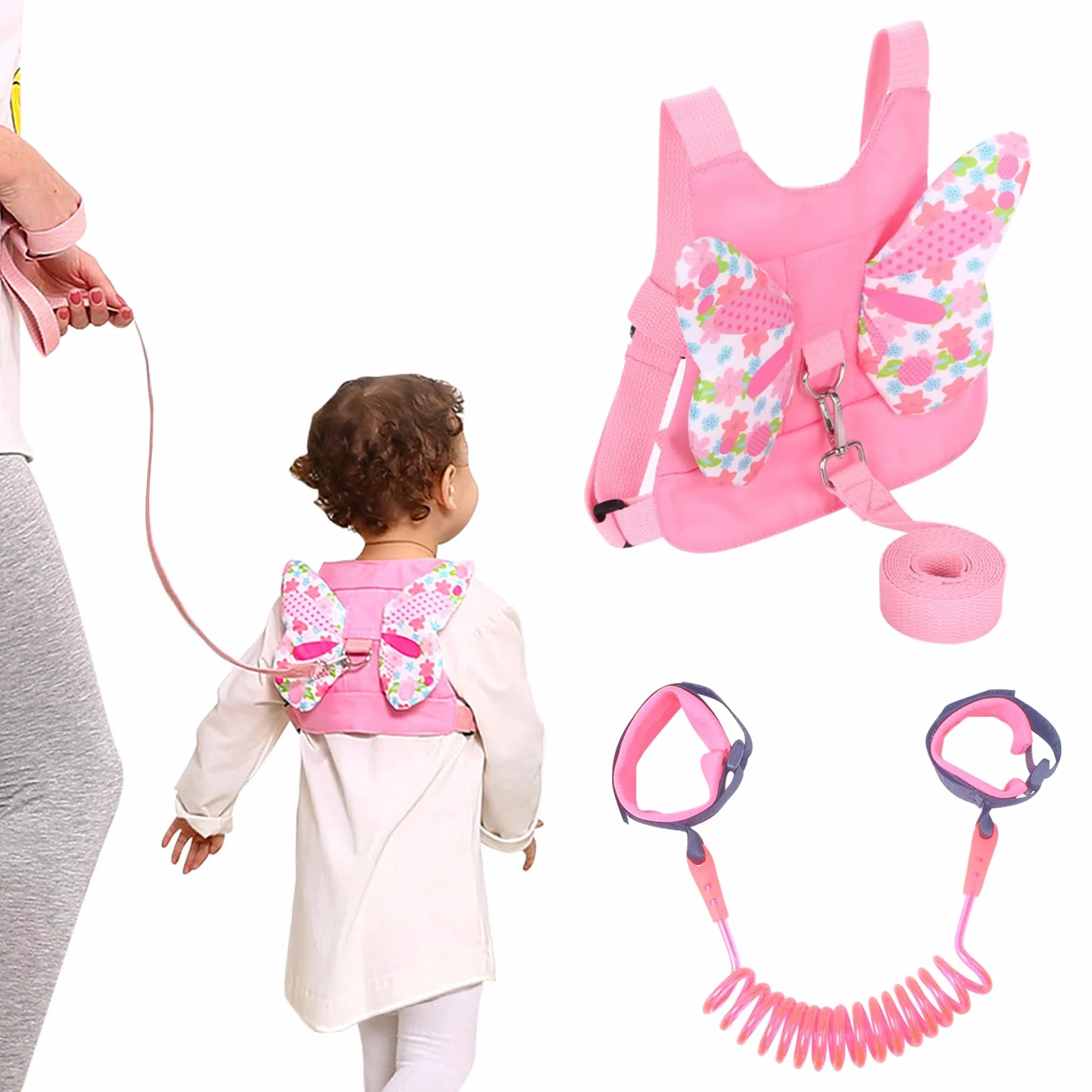 Harnais de Sécurité Enfant, Anti Perdu Poignet Ceinture pour Bébé, Marcher, Voyages