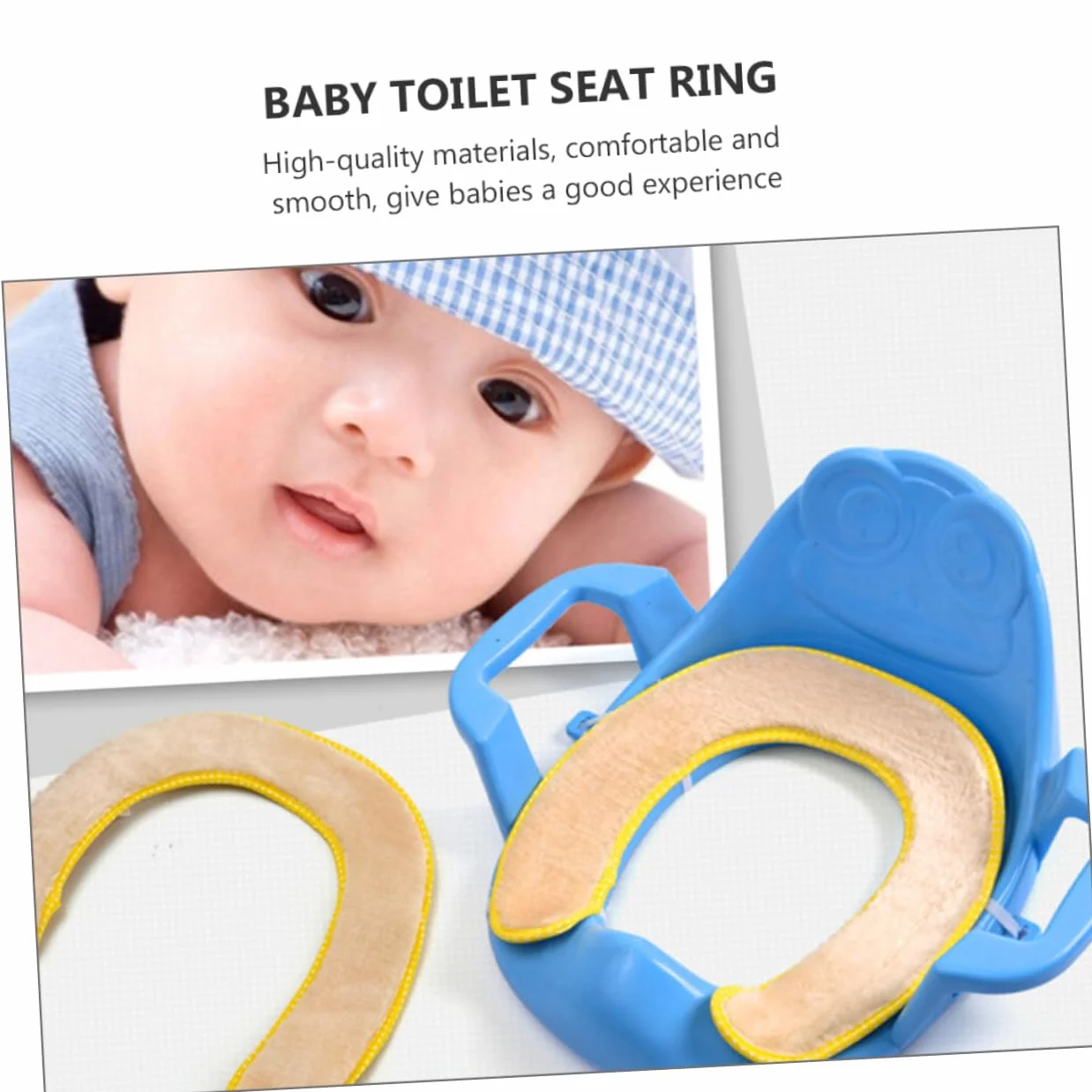 Coussin de Toilette Flanelle pour Garçon Fille Siège O et U Confortable Chaud Hiver