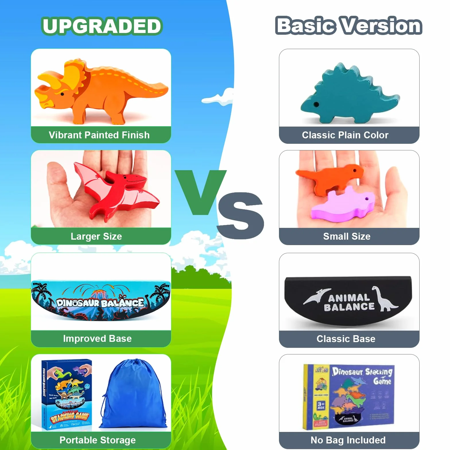 Jeu Montessori 2-6 Ans Dinosaure Jouet en Bois Smart Games Éducatif Cadeau Enfant