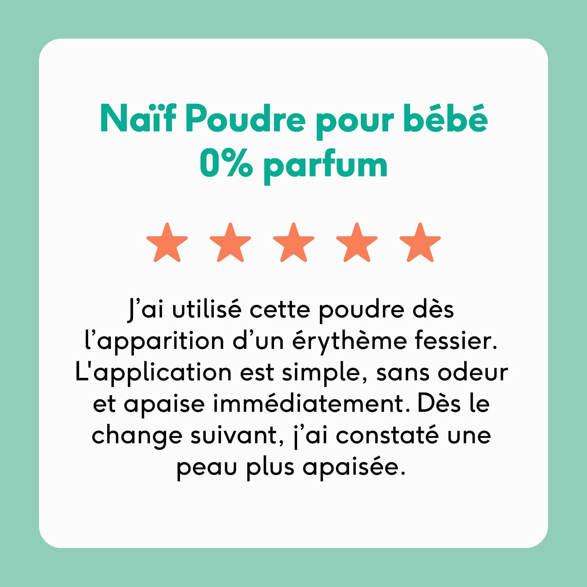 Naïf Poudre pour bébé 100% naturel à base de riz 0% parfum 80g
