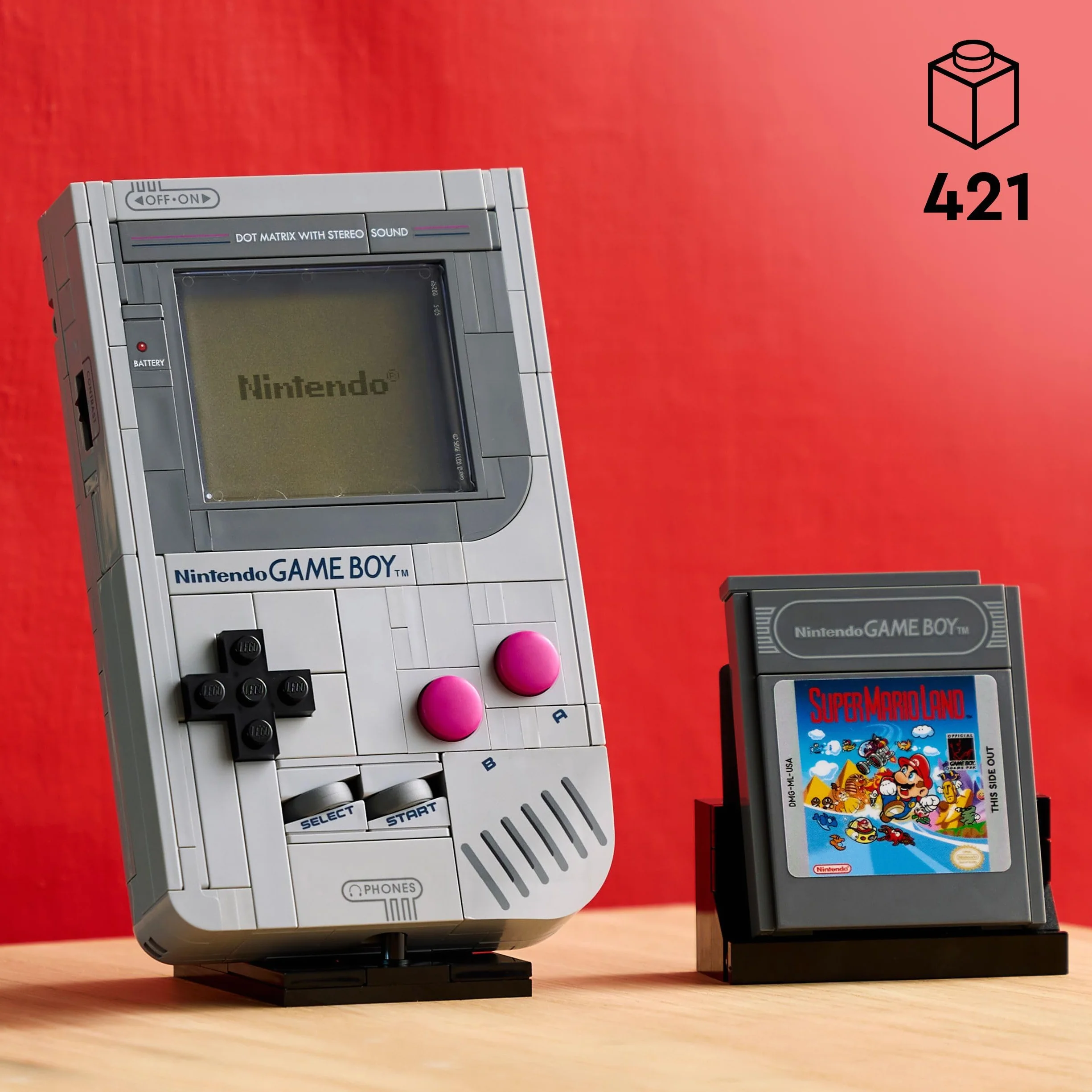 LEGO Super Mario Game Boy Set de Construction pour Adulte Maquette Nintendo 72046 avec 2 Cartouches Dont Zelda Support Inclus