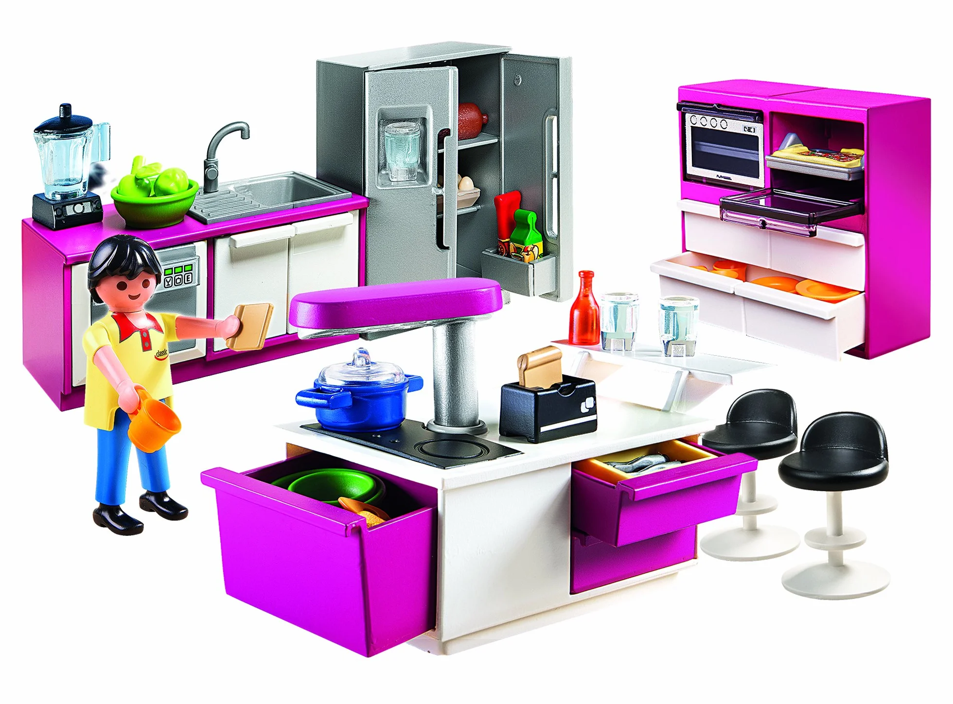 Playmobil 5582 Jeu De Construction Cuisine avec Ilot