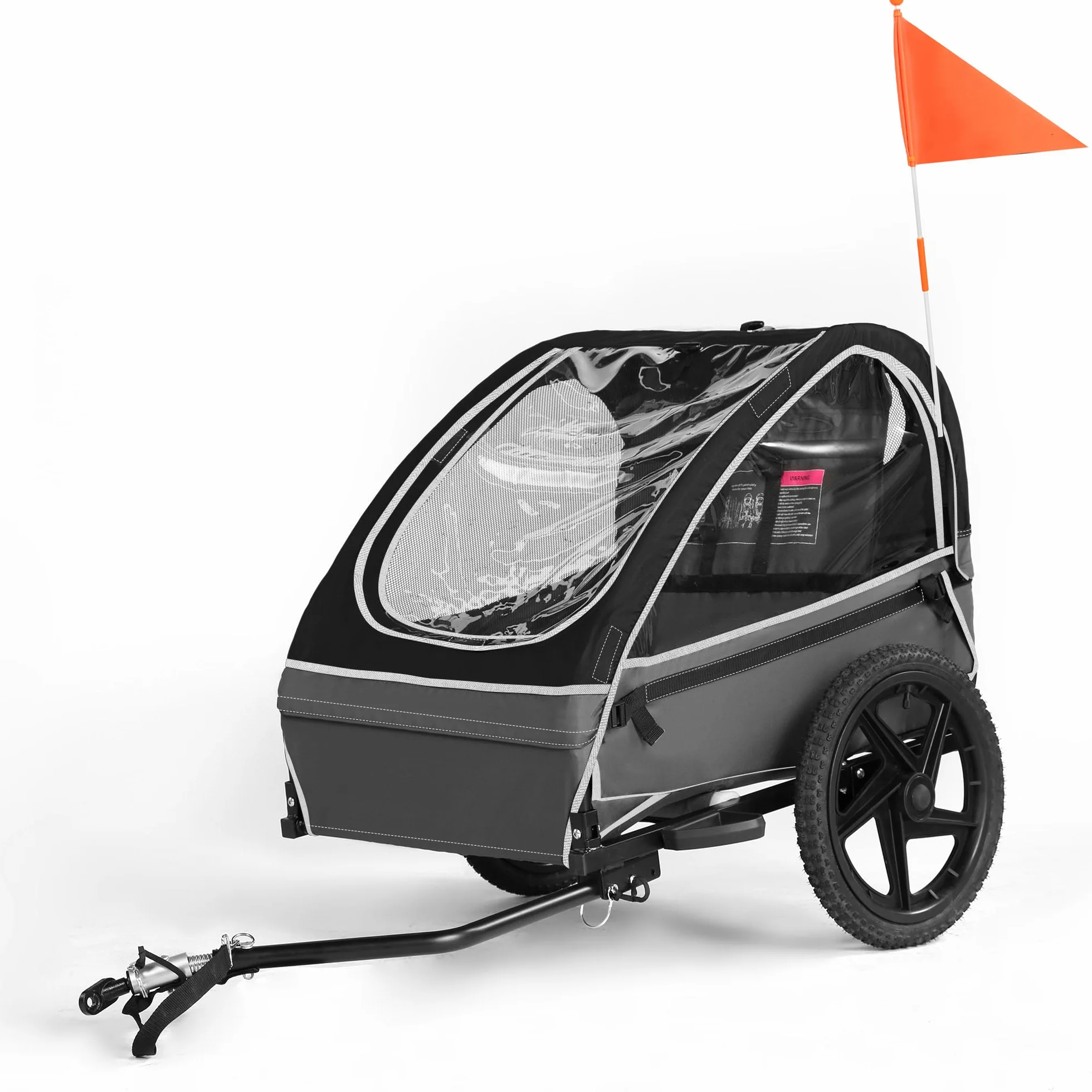 Remorque de vélo pour enfant pliable avec siège ergonomique et pneus pneumatiques