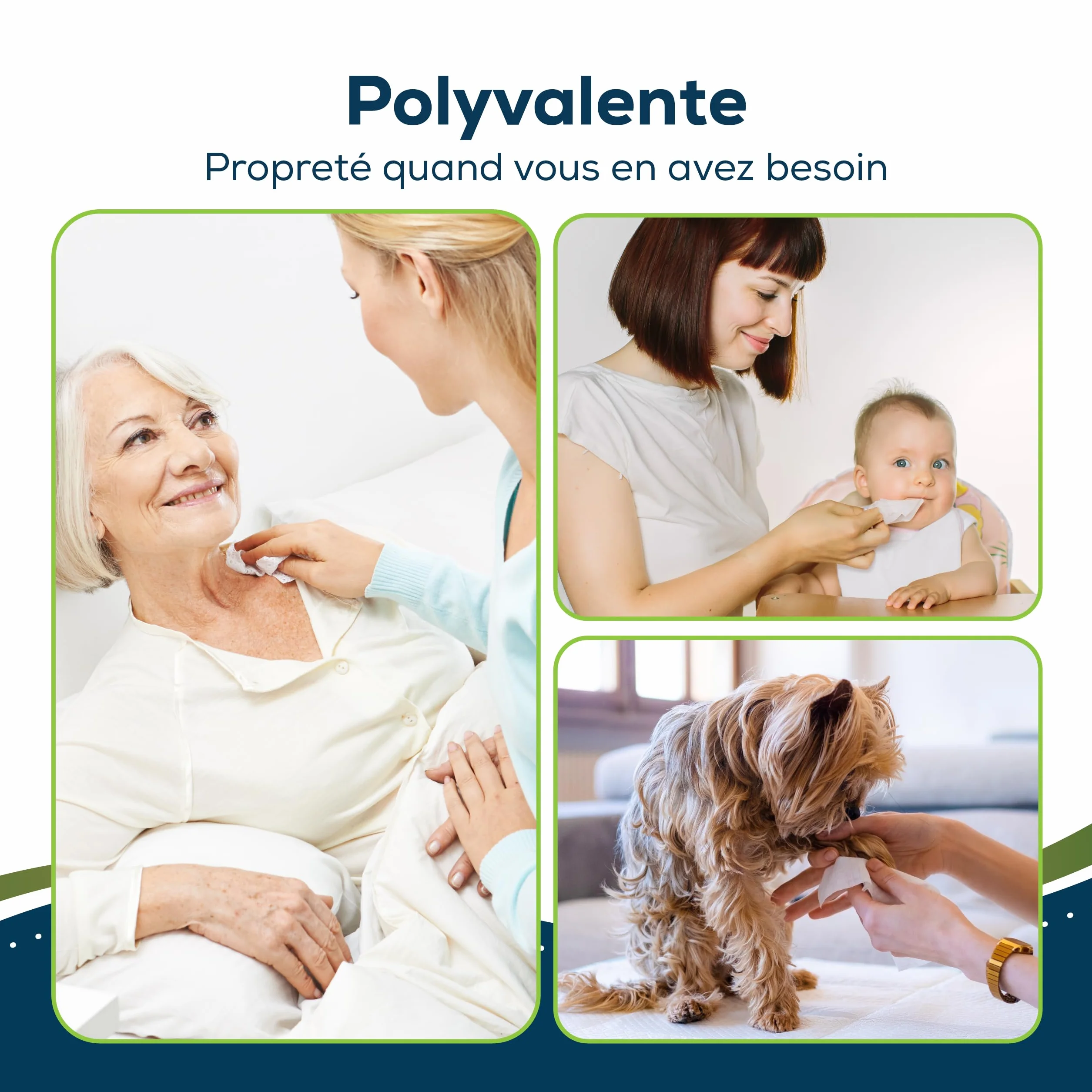 Sensalou Lingettes Humides XXL 23x33 cm – 80 Pièces, Sans Alcool, pour Peaux Sensibles