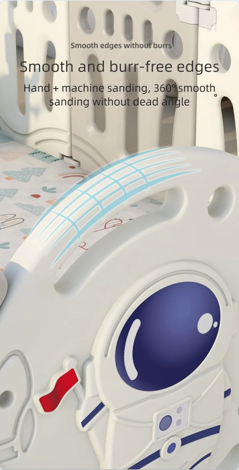 Grand Parc Bebe Modulable avec Tapis, Parc Pliable pour Nourrissons Intérieur Extérieur, Centre d'activités pour Enfants Aire de Jeux avec Éponge Anti-collision (Y 14+2)