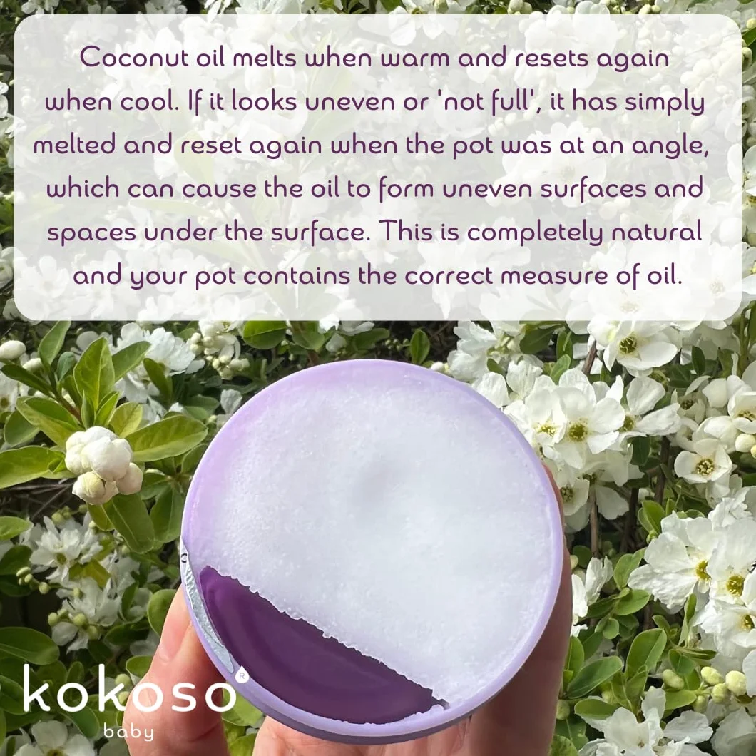Kokoso Huile de noix de coco bio pour bébé 100% naturelle 70g