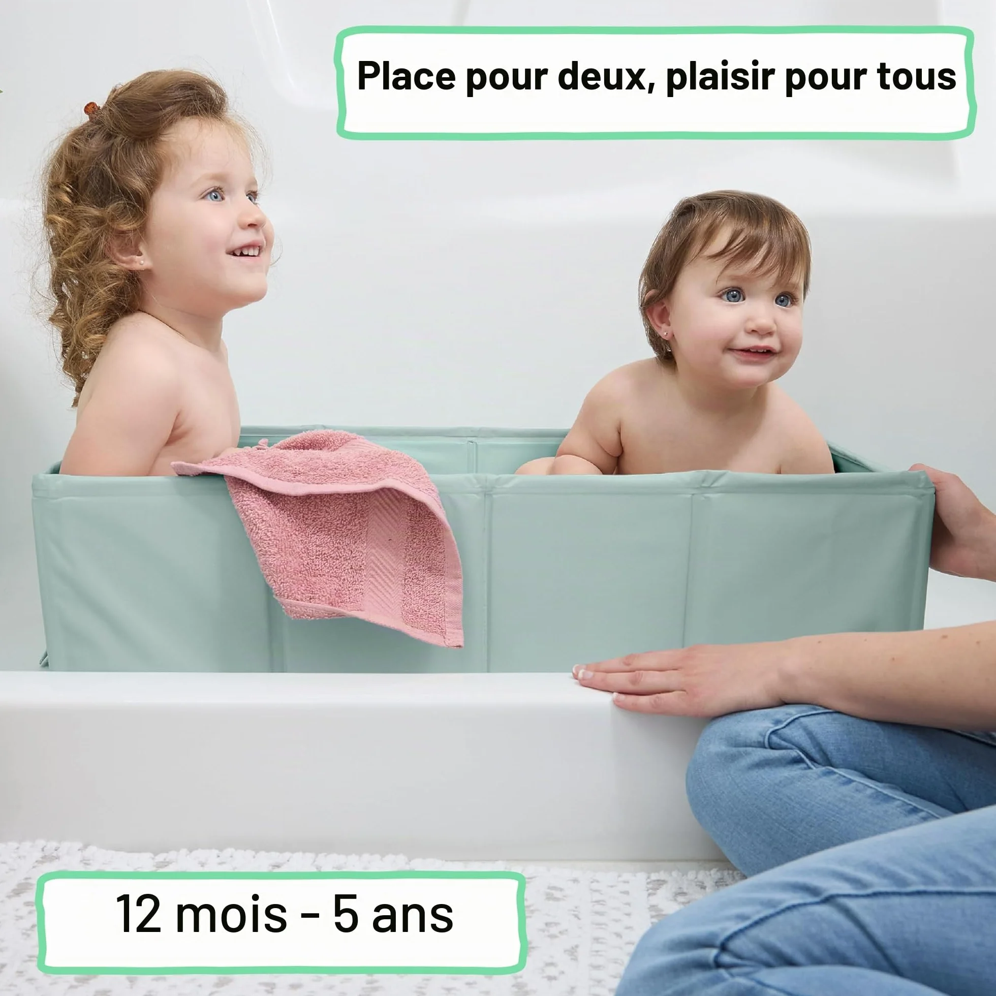 Ingenuity Baignoire Tuckaway Toddler Tub Pliable pour Douche, 12 Mois à 5 Ans