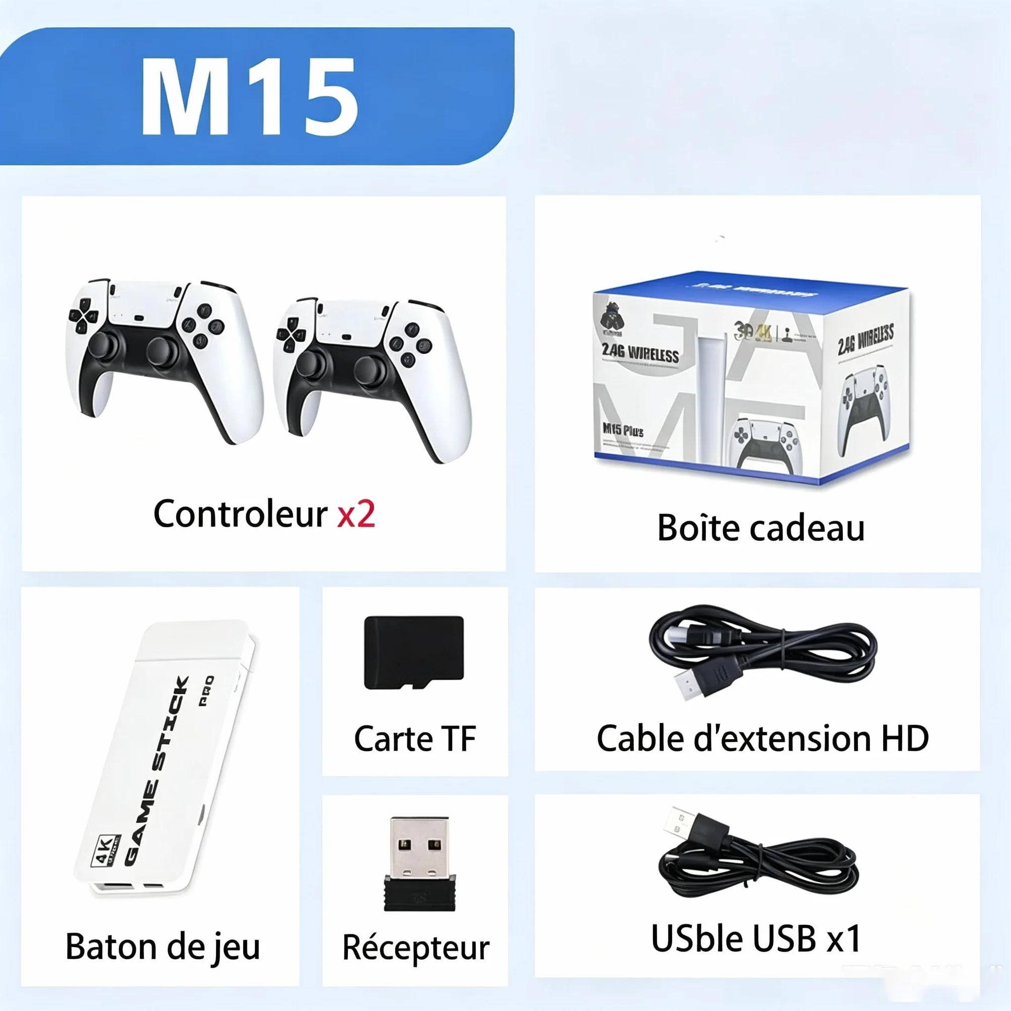 Console Retro RGD10 Pro 4K Sans Fil 2,4G 64Go 128Go Jeu de Combat Deux Joueurs