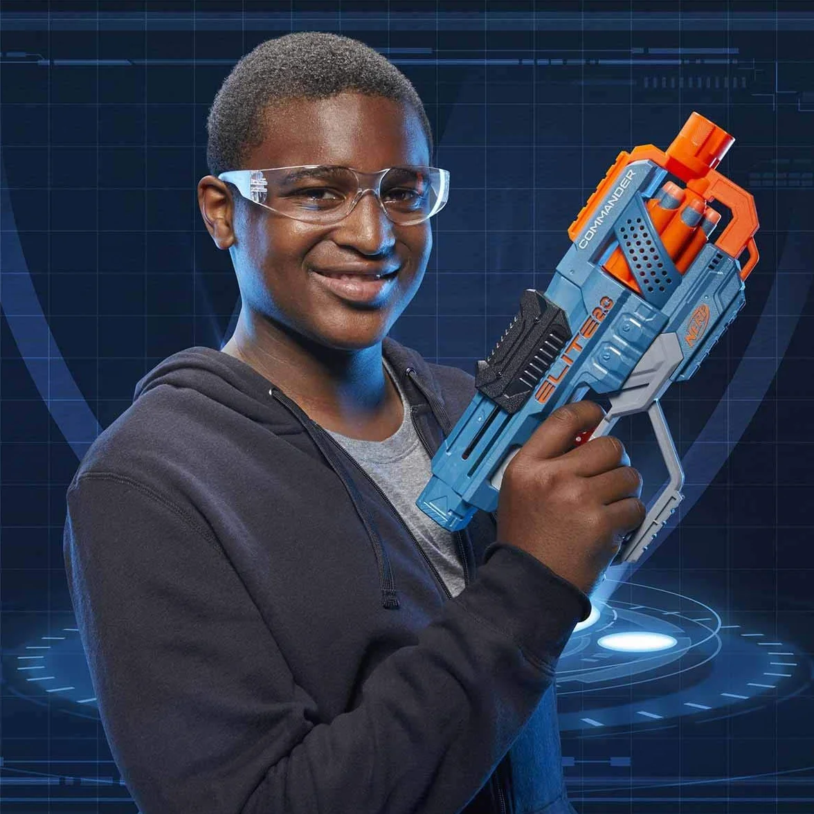 Hasbro Nerf Elite 2.0 Commander RD-6 Blaster à Fléchettes en Mousse avec Barillet Rotatif 12 Fléchettes