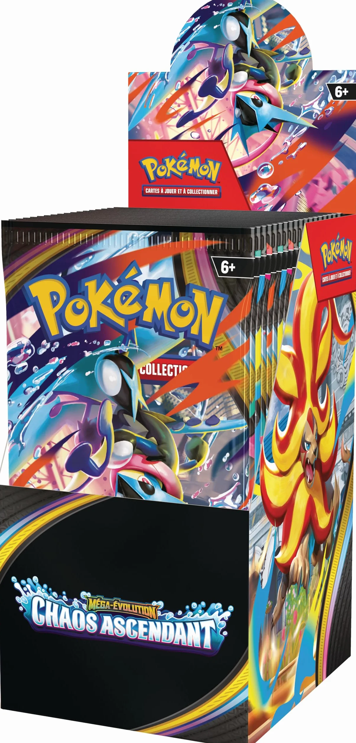 Pokémon présentoir de boosters Méga-Évolution Chaos Ascendant 18 boosters