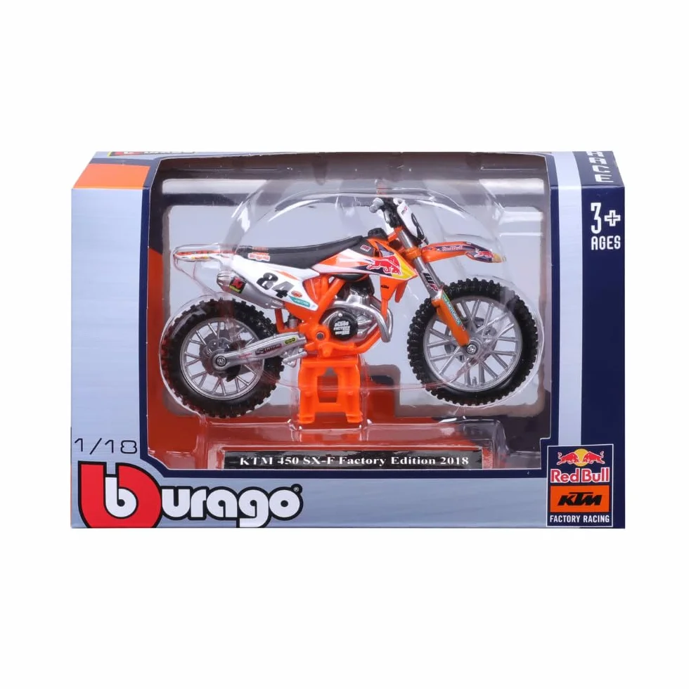 Bburago 51072 KTM 450 Rallye 1/18 Modèle Moulé sous Pression Factory Racing Team