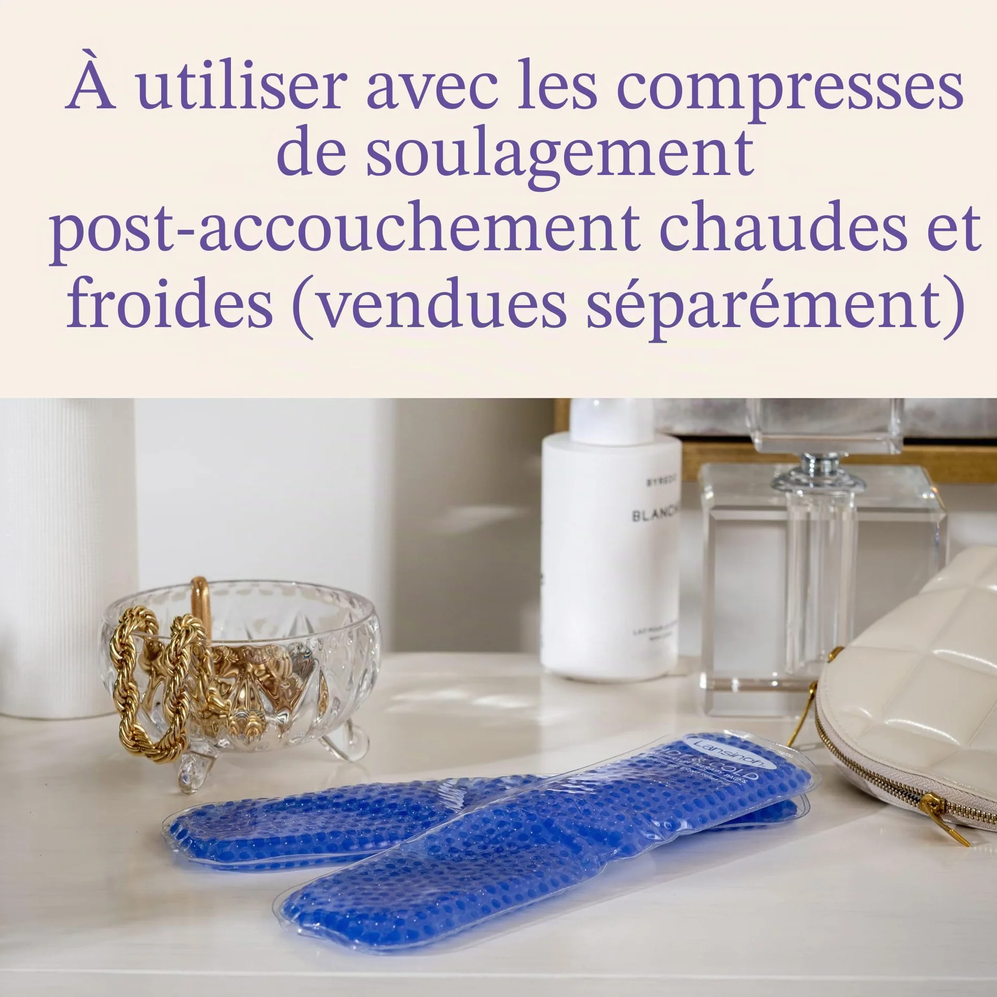 Lansinoh Recharge 24 Pochettes Hygièniques Serviette Post Accouchement Froid/Chaud