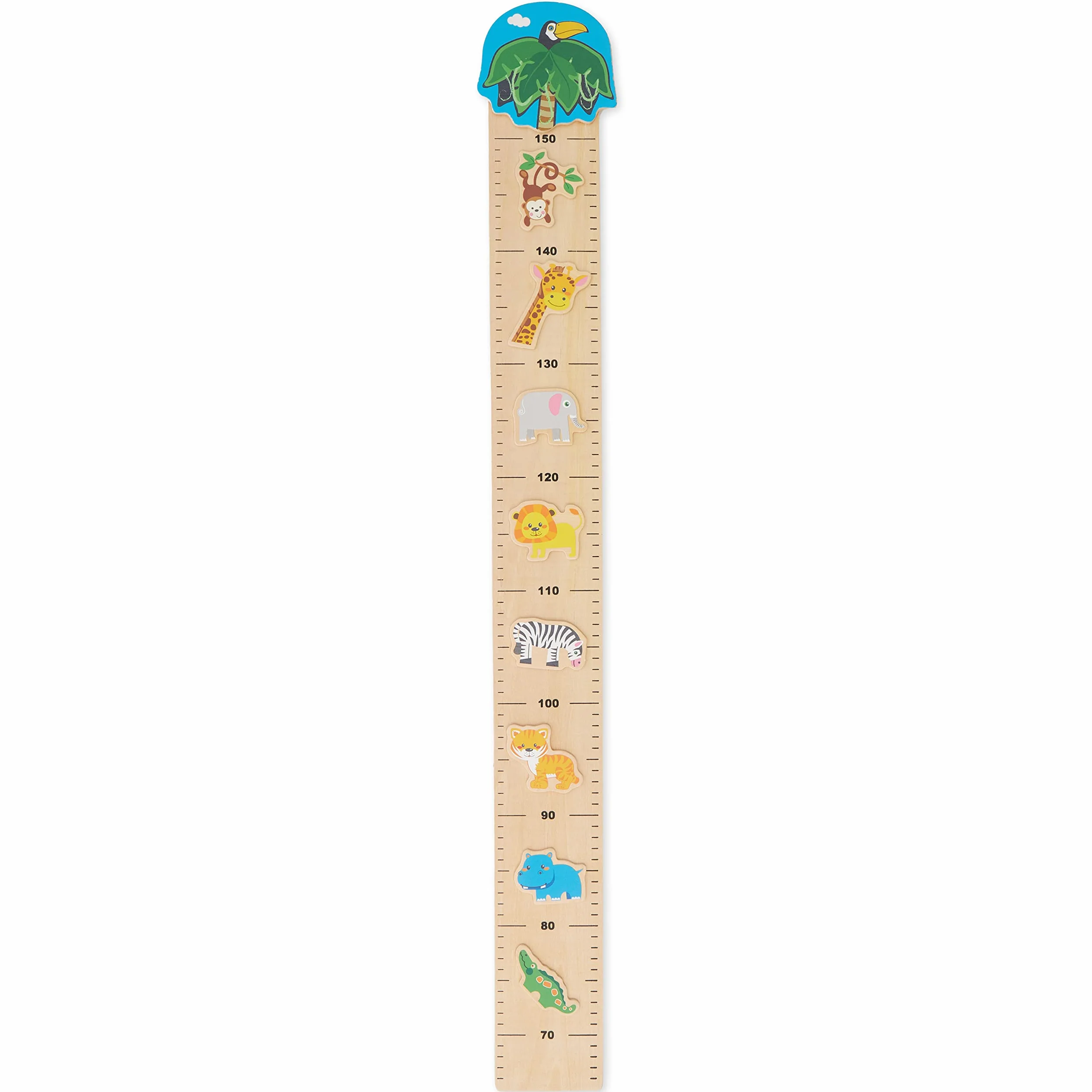 Bieco Toise Murale Enfant Bois Zoo échelle 0,65-1,5m Décoration Chambre Enfant