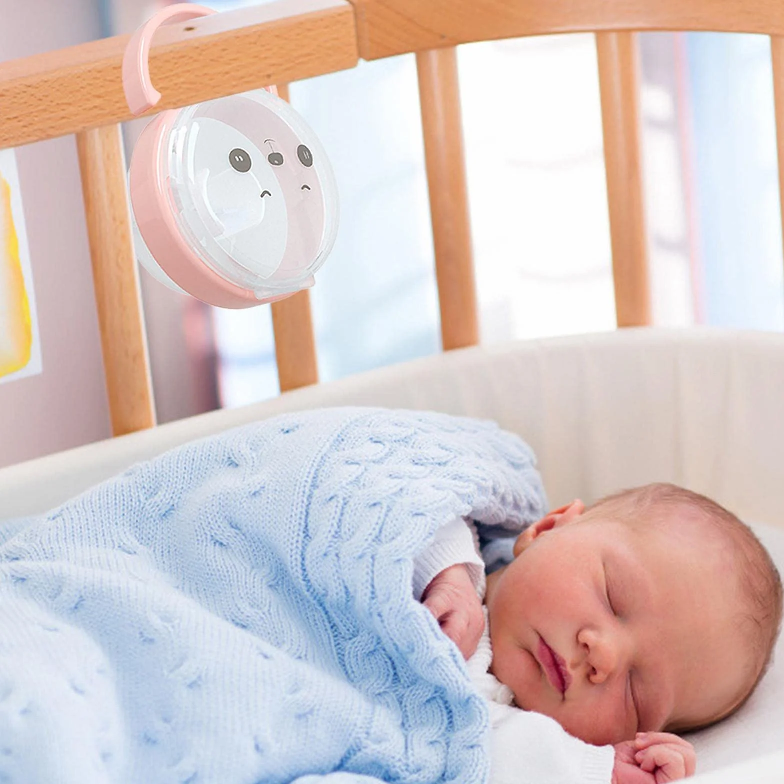 Boîte À Sucette pour Bébés de Rangement Portable, Mignon Tétine avec Poignée, sans BPA Étanche La Poussière, Rose