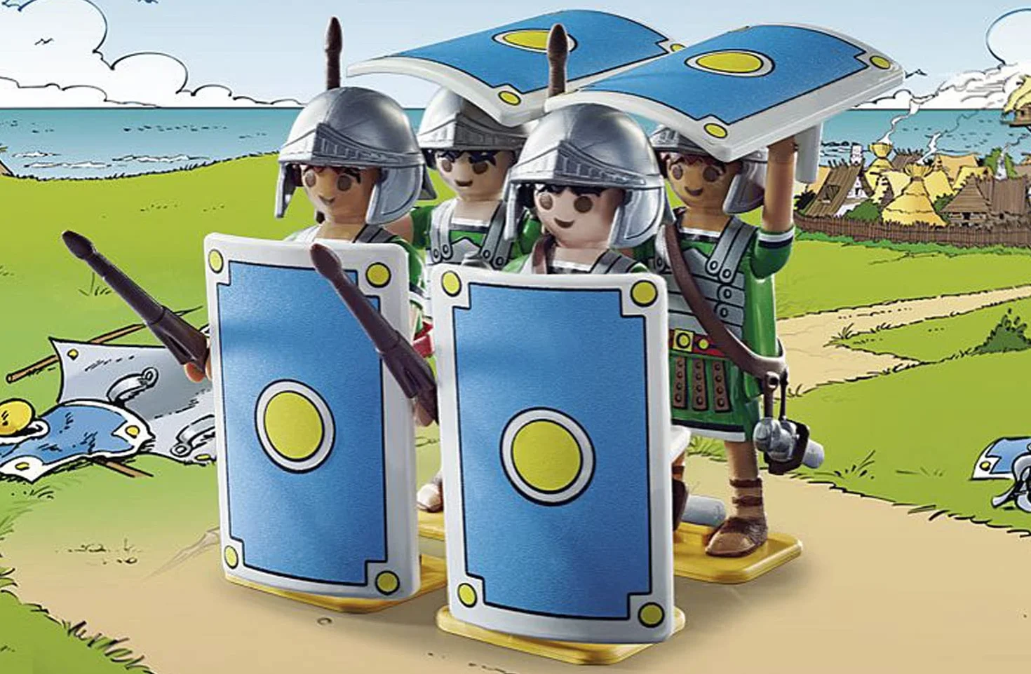 Playmobil 70934 Astérix Les légionnaires Romains Quatre Romains Casques épées boucliers Dès 5 Ans
