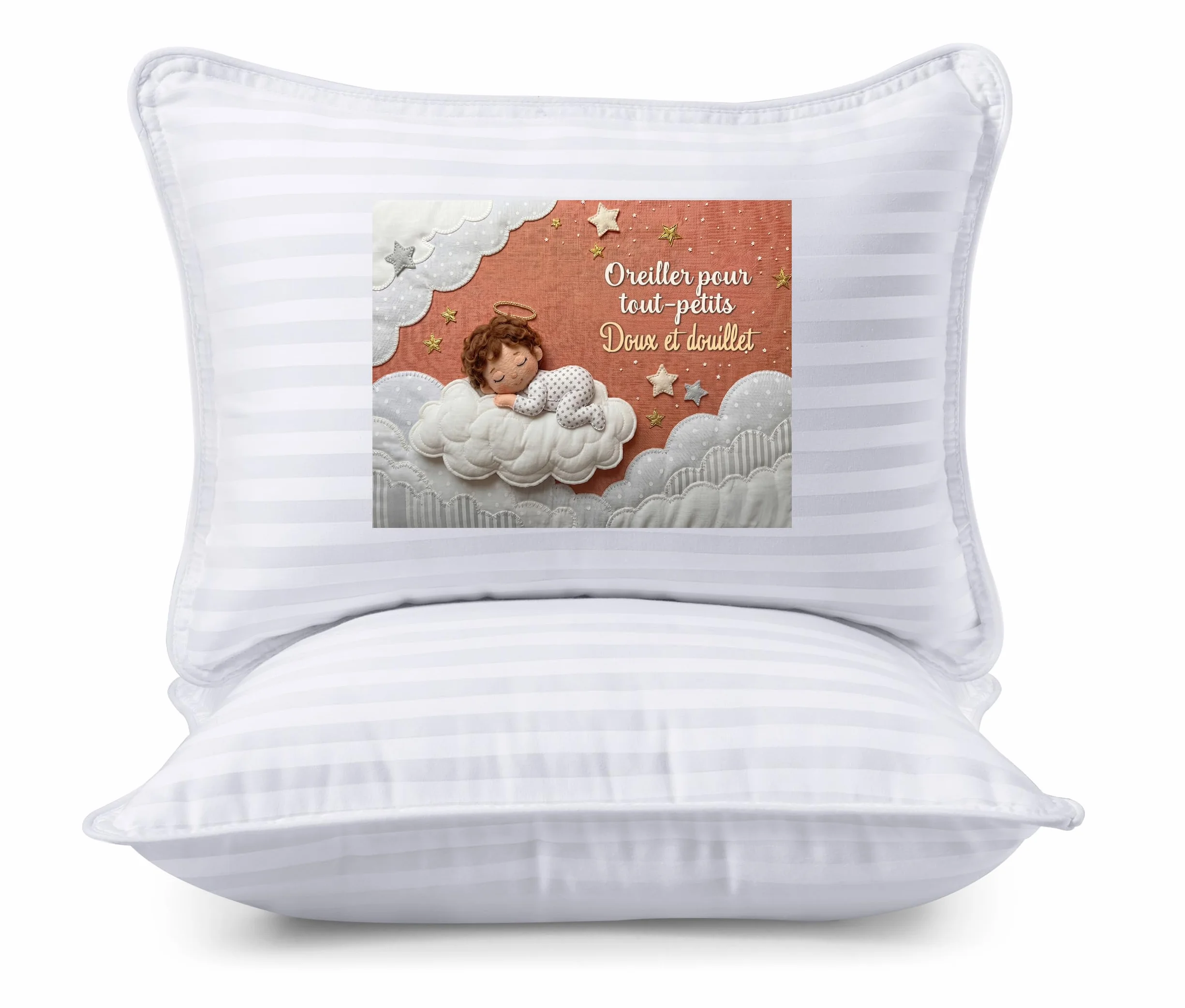 Utopia Bedding Oreiller Enfant Lot de 2 40x60 cm Coussin Tissu Coton Mélangé Respirant Blanc