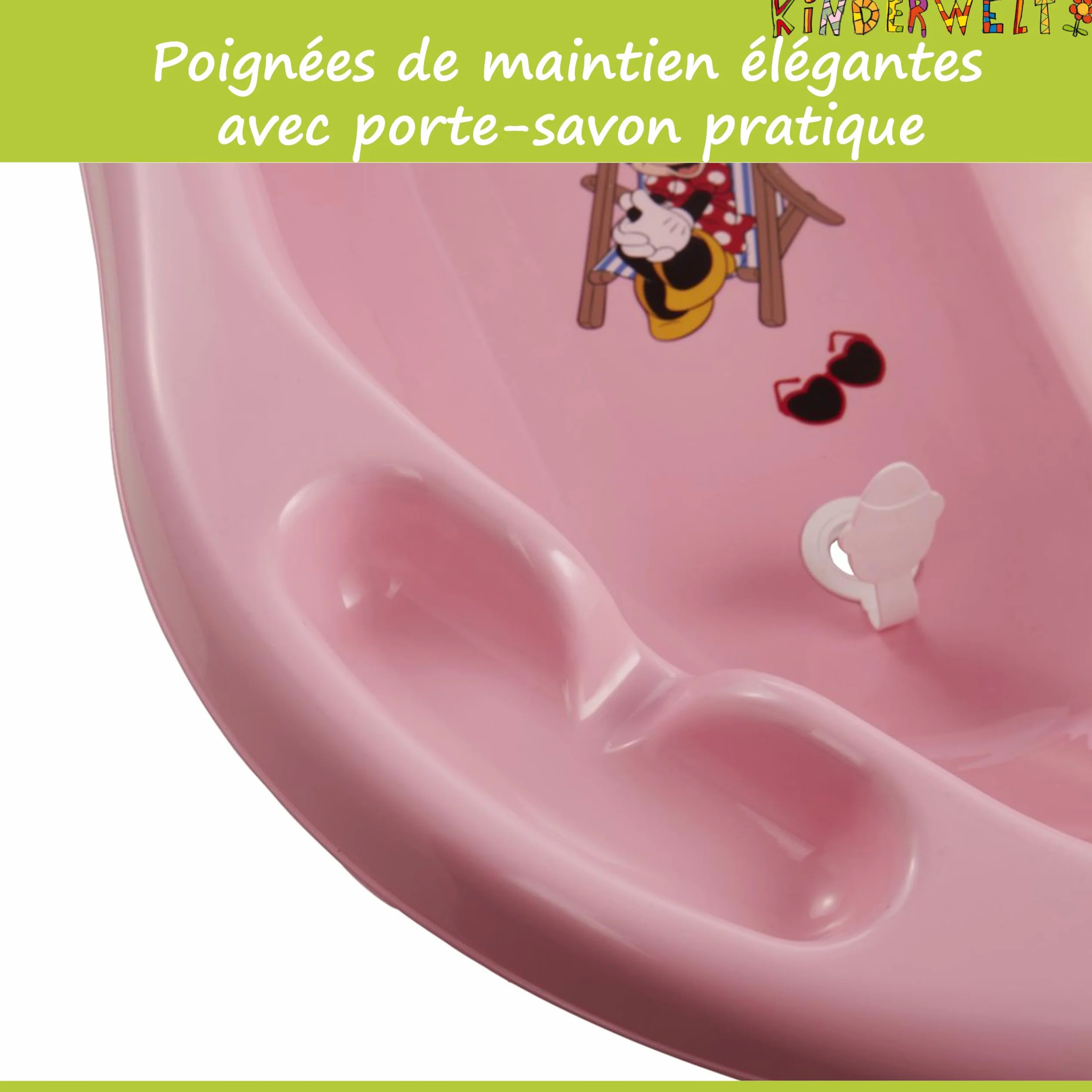 Baignoire pour bébé KiNDERWELT 84 cm Minnie Mouse Disney Sans BPA Rose