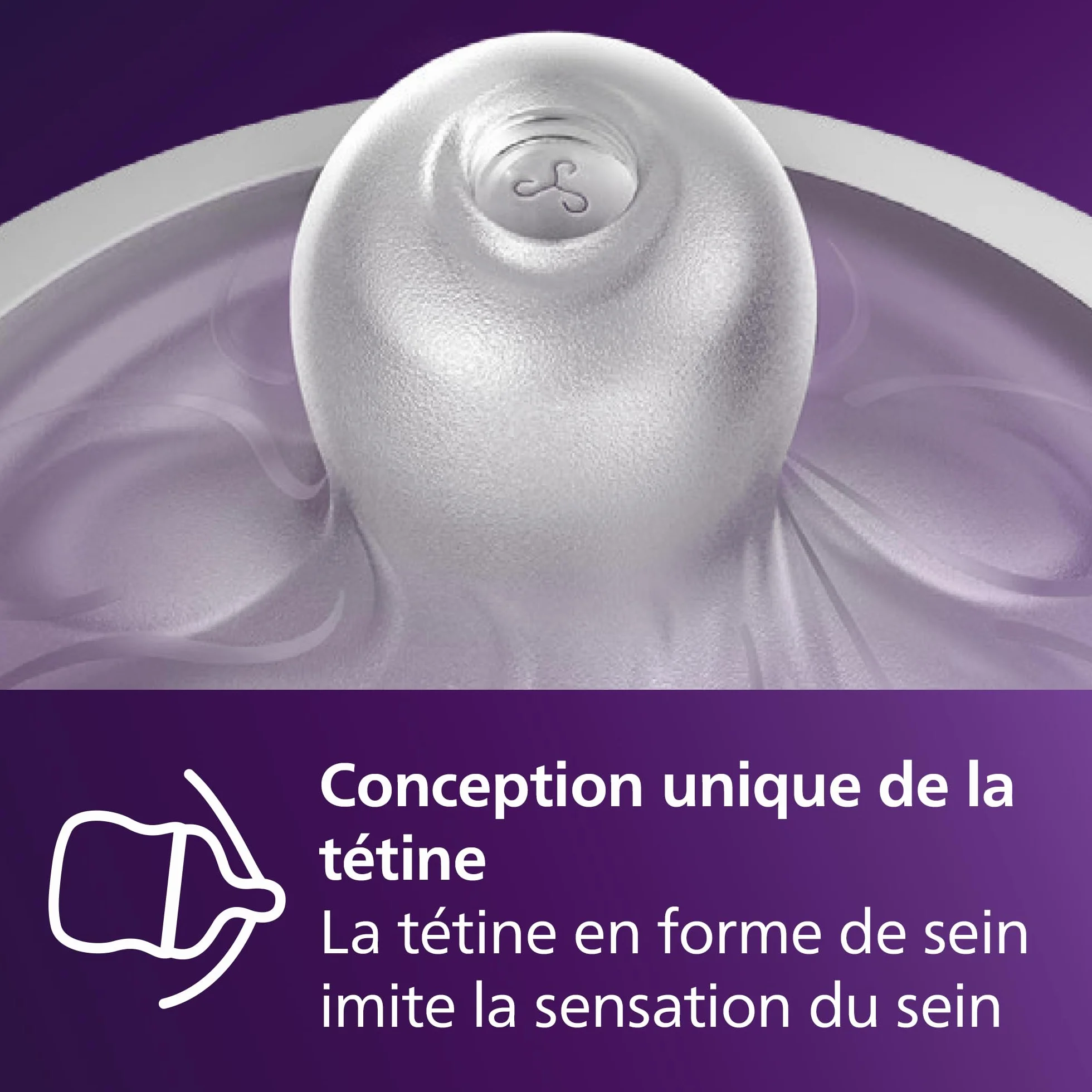 Philips Avent Lot de 2 tétines Réponse Naturelle Débit 4 pour bébé 3 mois+ SCY964/02