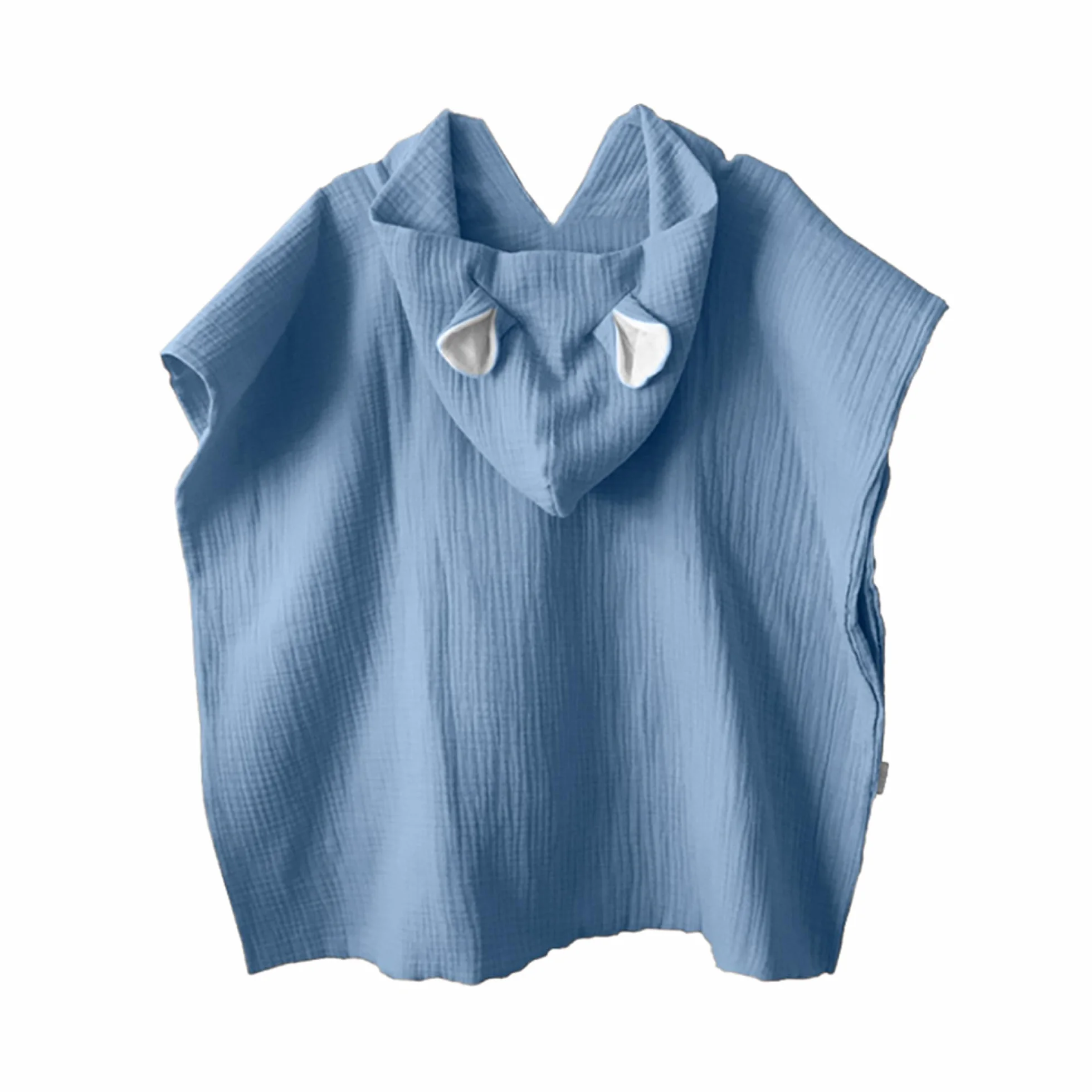 Poncho de Bain Bébé en Mousseline 100% Coton pour Enfant, Léger et Absorbant