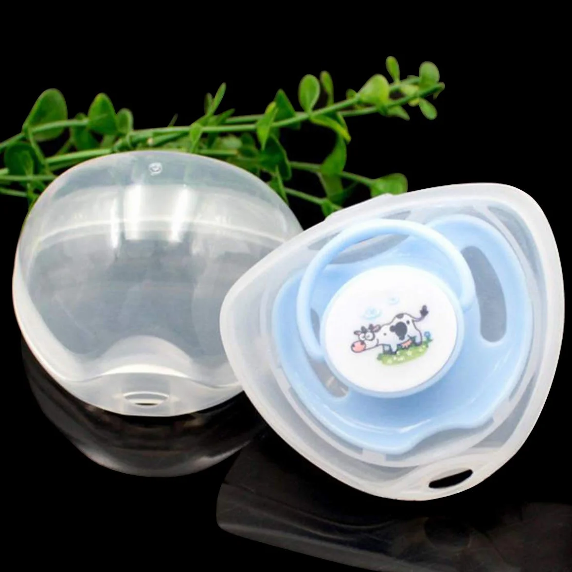 Boîte à Tétine Bébé Sans BPA, Transparent Portable Boîte de Rangement pour Sucettes, Lot de 3