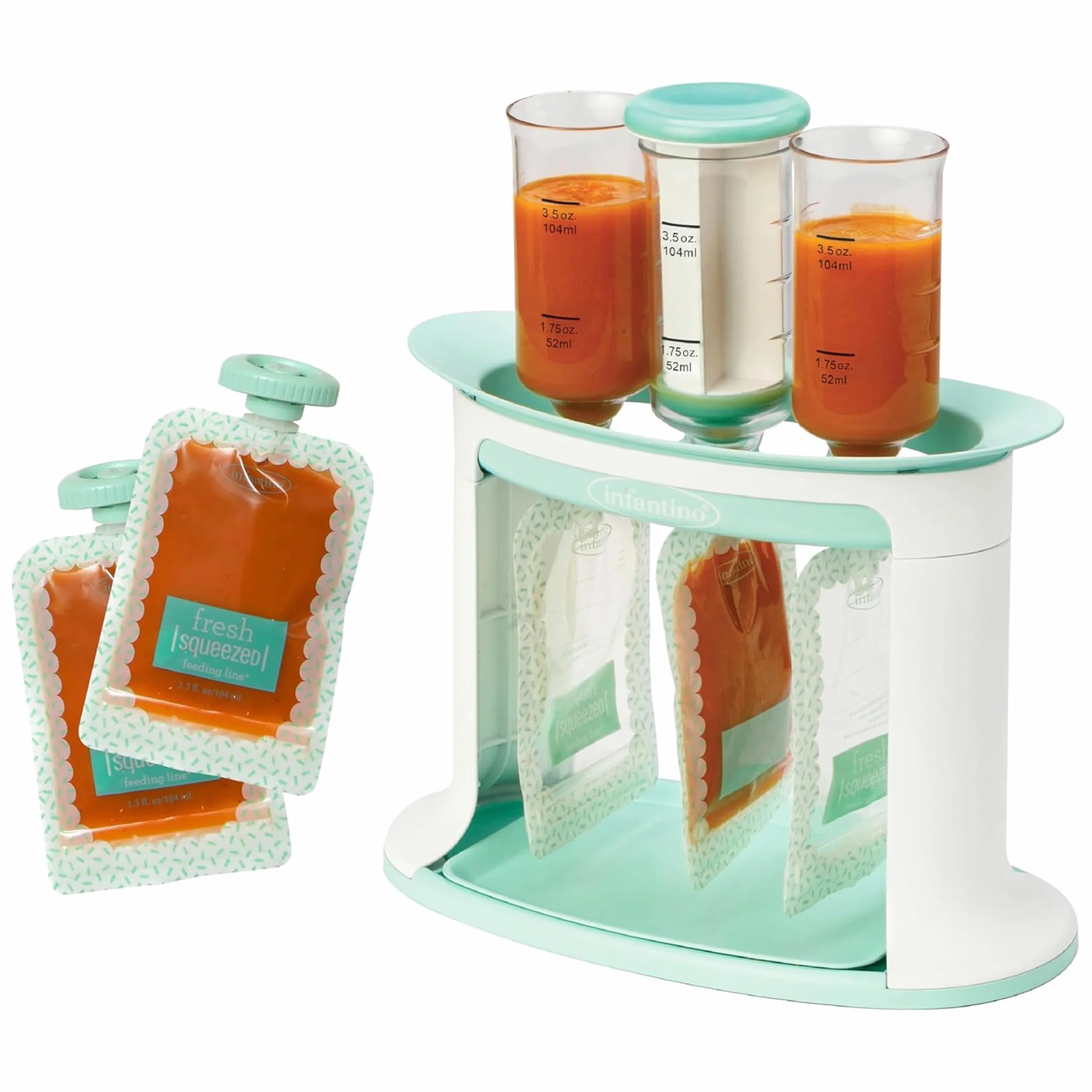 Infantino Squeeze Station, Station de Préparation des Gourdes Maison pour Bébés