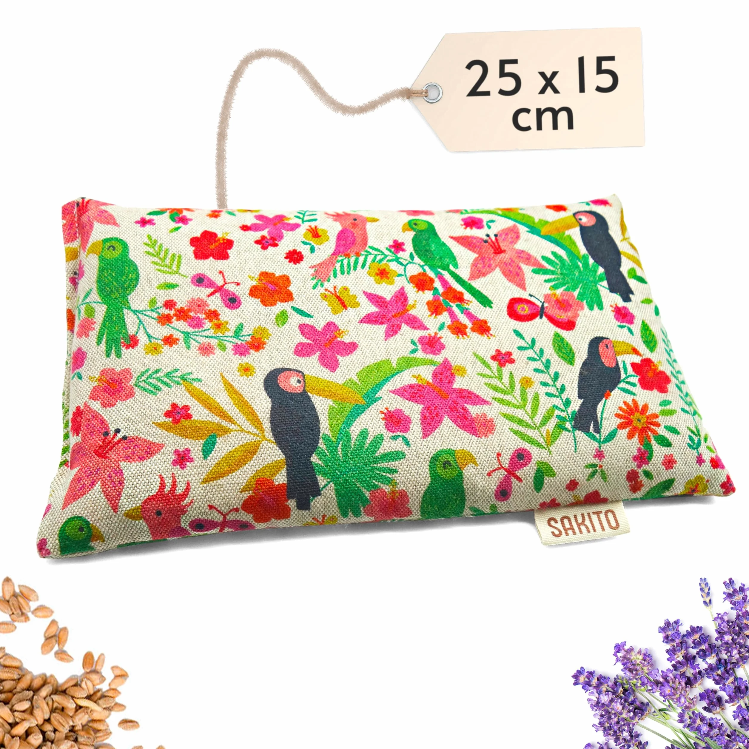 Bouillotte Micro-onde 25x15 cm - Thérapie Naturelle Stress Douleurs Musculaires - Chaud Froid - Grande Rétention Chaleur - Tissu Qualité - Lavande