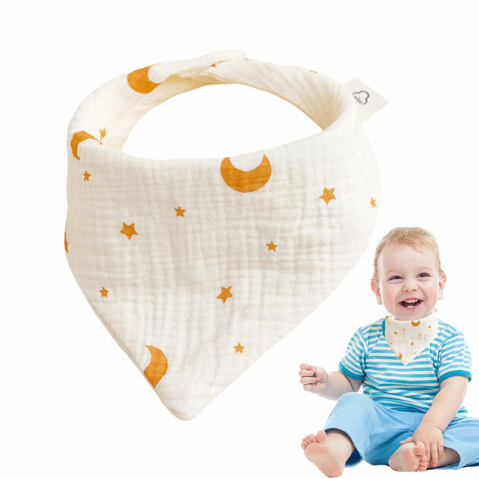 Bavoirs Bébé Doux Tissu Respirant Anti-Régurgitation Super Absorbant Unisexe