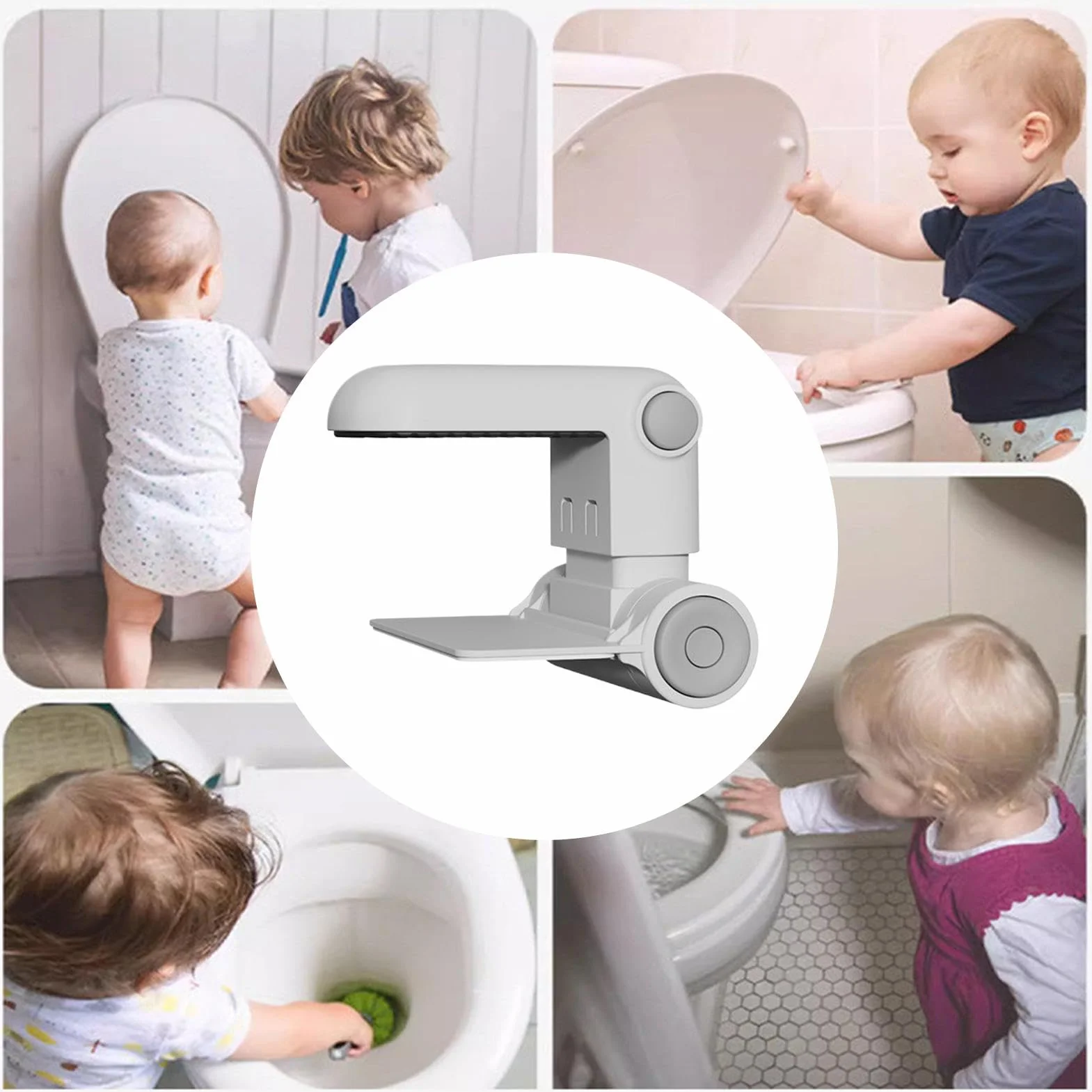 Verrou de sécurité enfant pour siège de toilette bébé - Serrure réglable en hauteur
