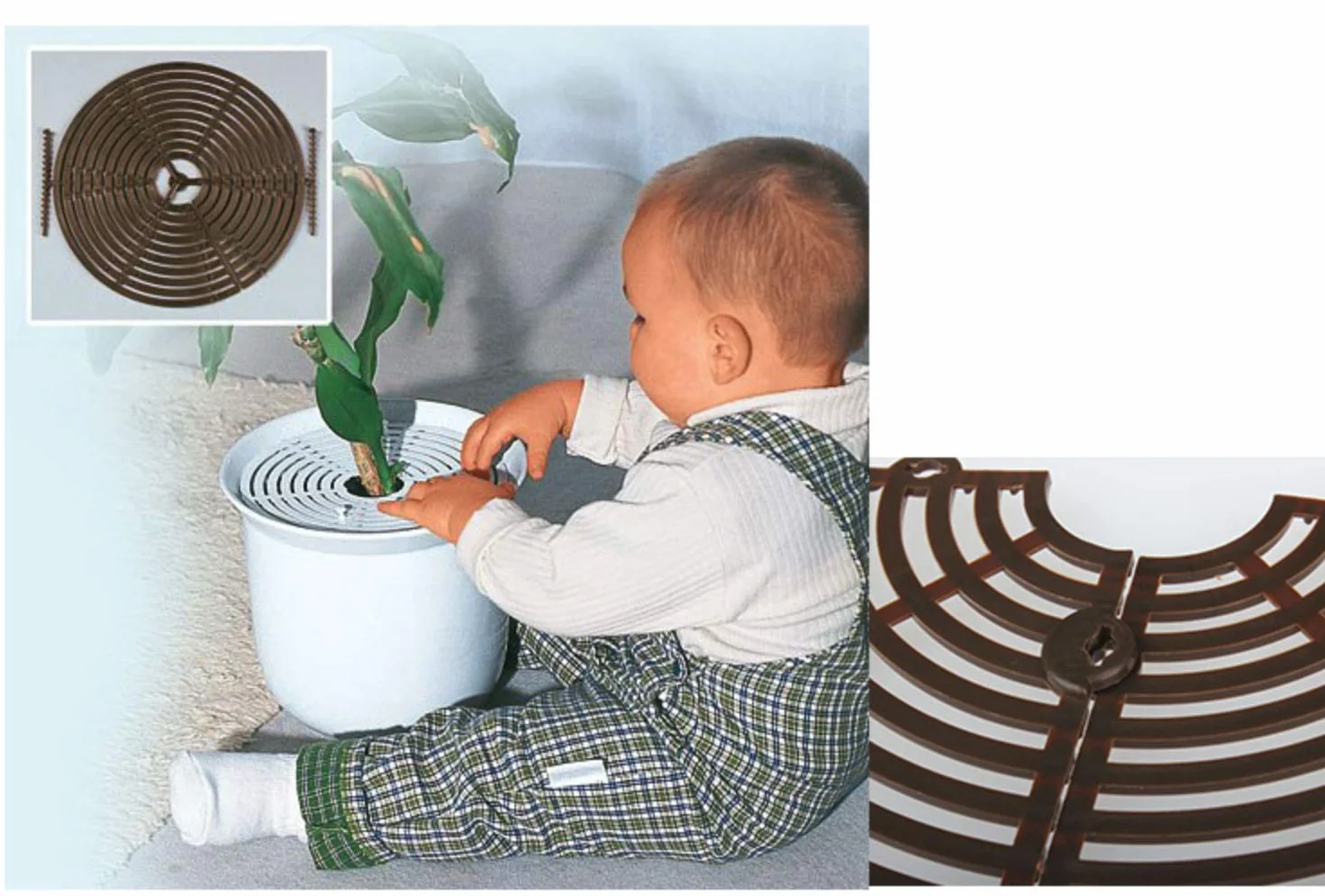 Yinong-EU Pot Protection pour Plantes, 52cm, Lot de 2, Marron