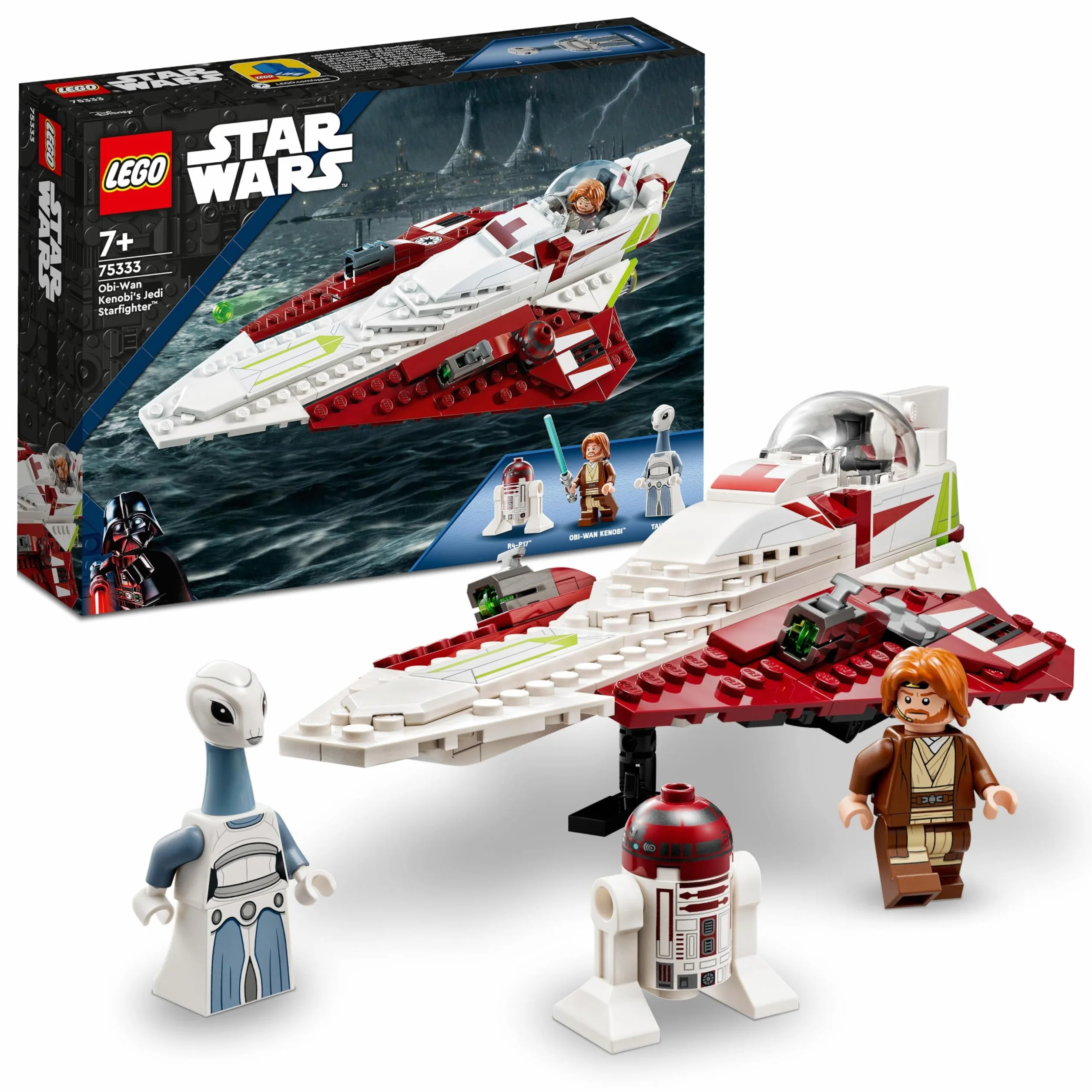 LEGO Star Wars 75333 Le Chasseur Jedi d’Obi-Wan Kenobi avec Minifigurine Taun We et Sabre Laser
